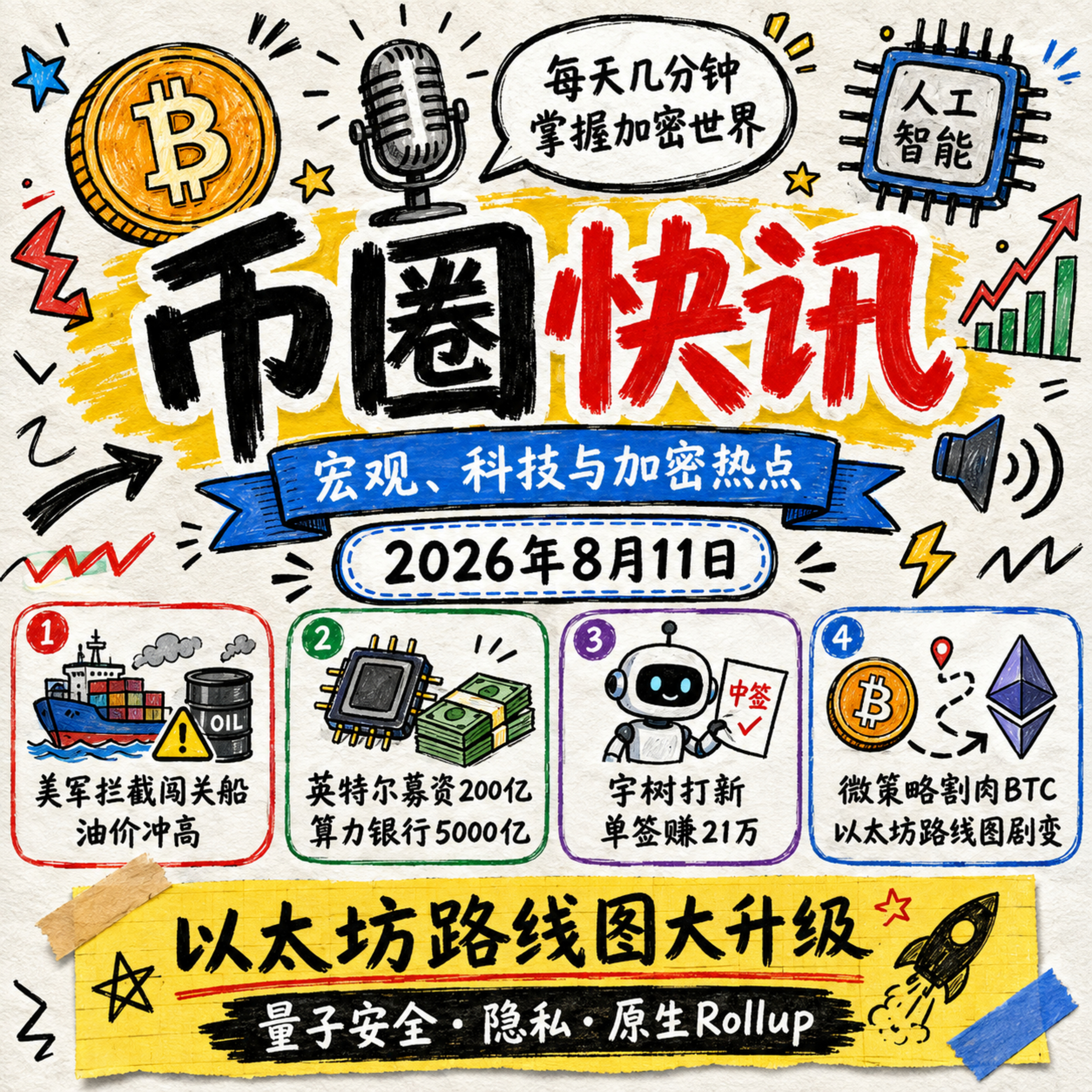 美军开火拦截闯关船！英特尔200亿天价配售，英伟达携手黑岩等巨头筹划5000亿算力银行，宇树机器人打新单签暴赚21万，微策略割肉大饼，以太坊路线图剧变 episode artwork
