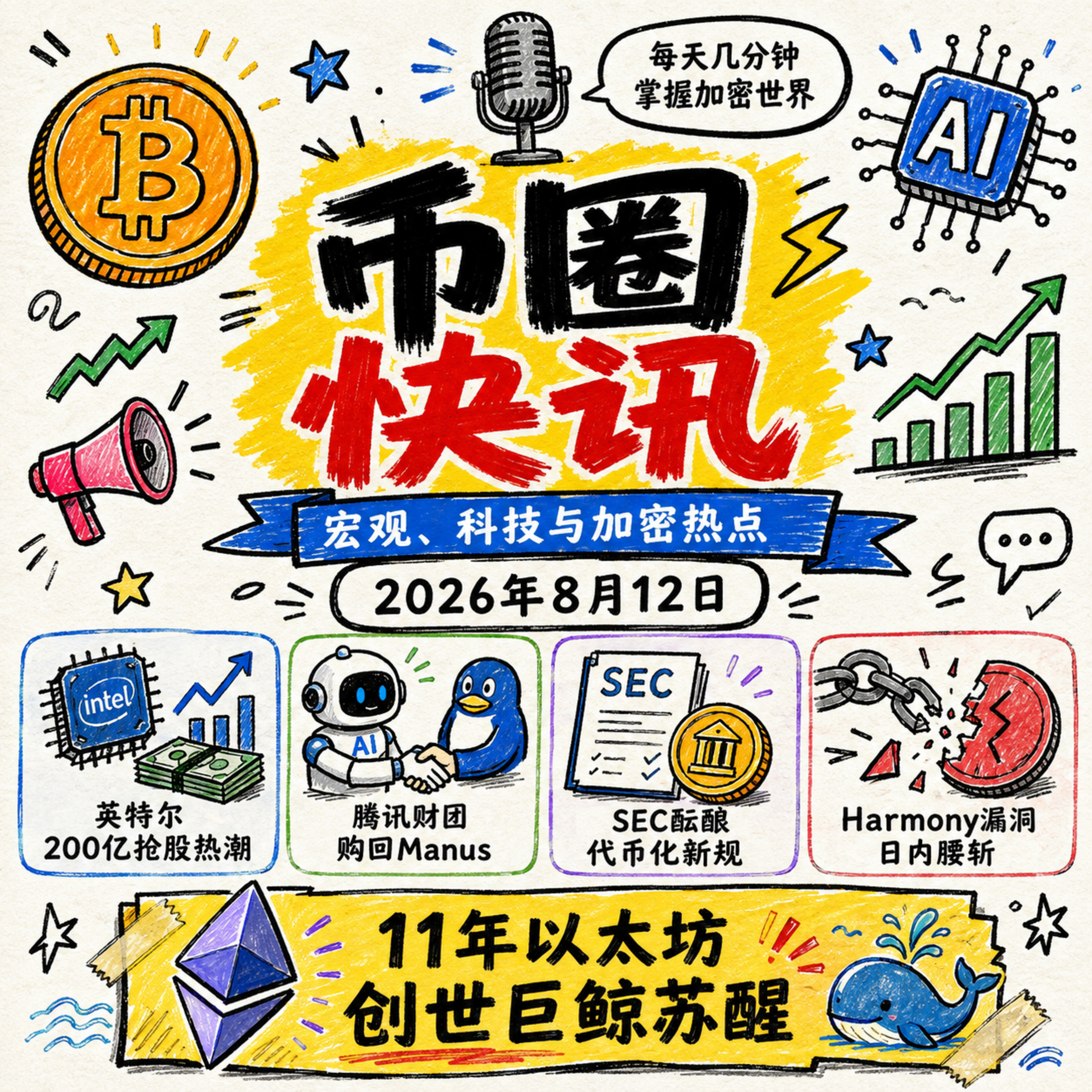 200亿抢股热潮！腾讯财团逆向赎回Manus，SEC密谋代币化新规，11年以太坊创世巨鲸苏醒，老牌明星公链突遭漏洞“斩首”腰斩 episode artwork