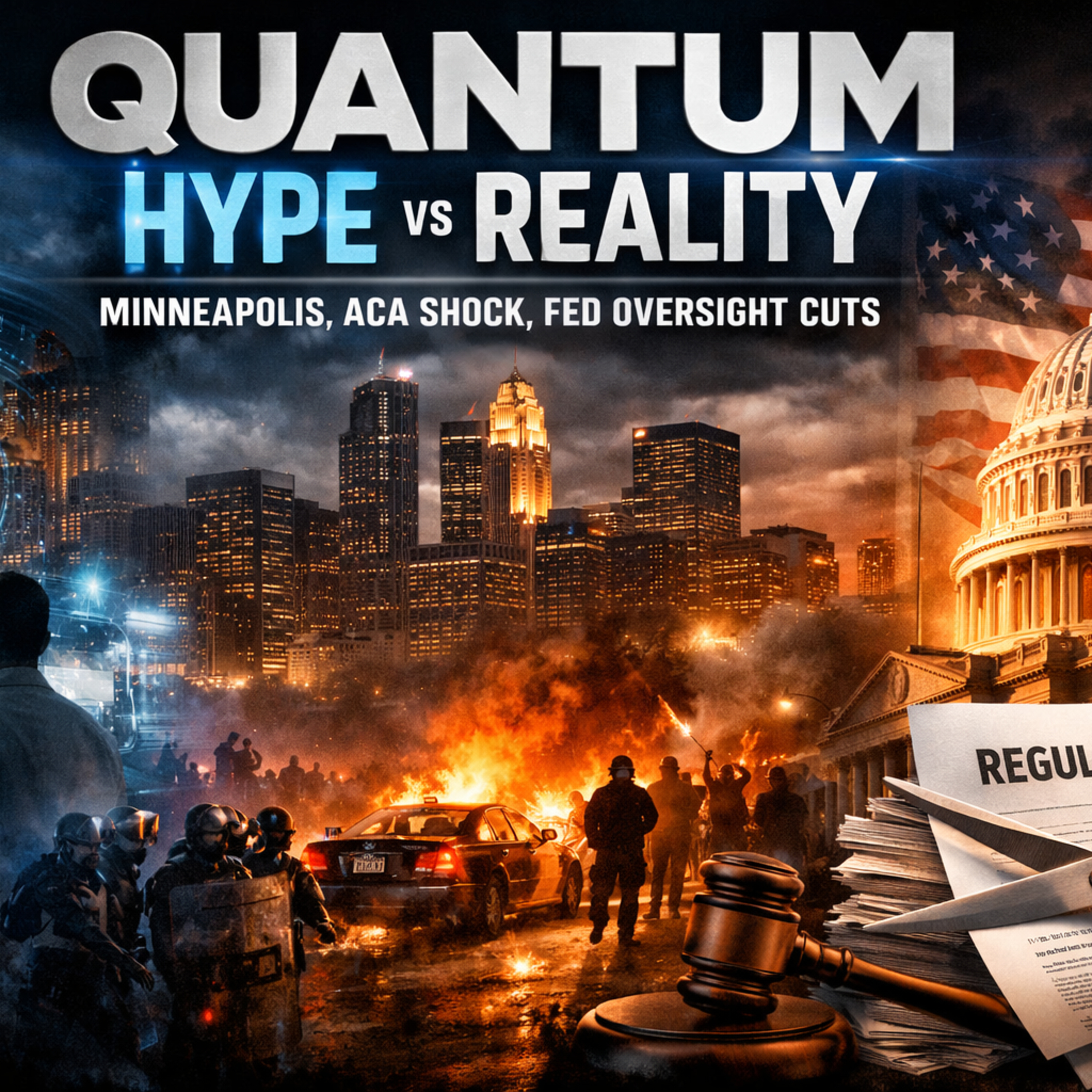 Quantum Hype vs Reality: Minneapolis, ACA Shock, Fed Oversight Cuts episode artwork