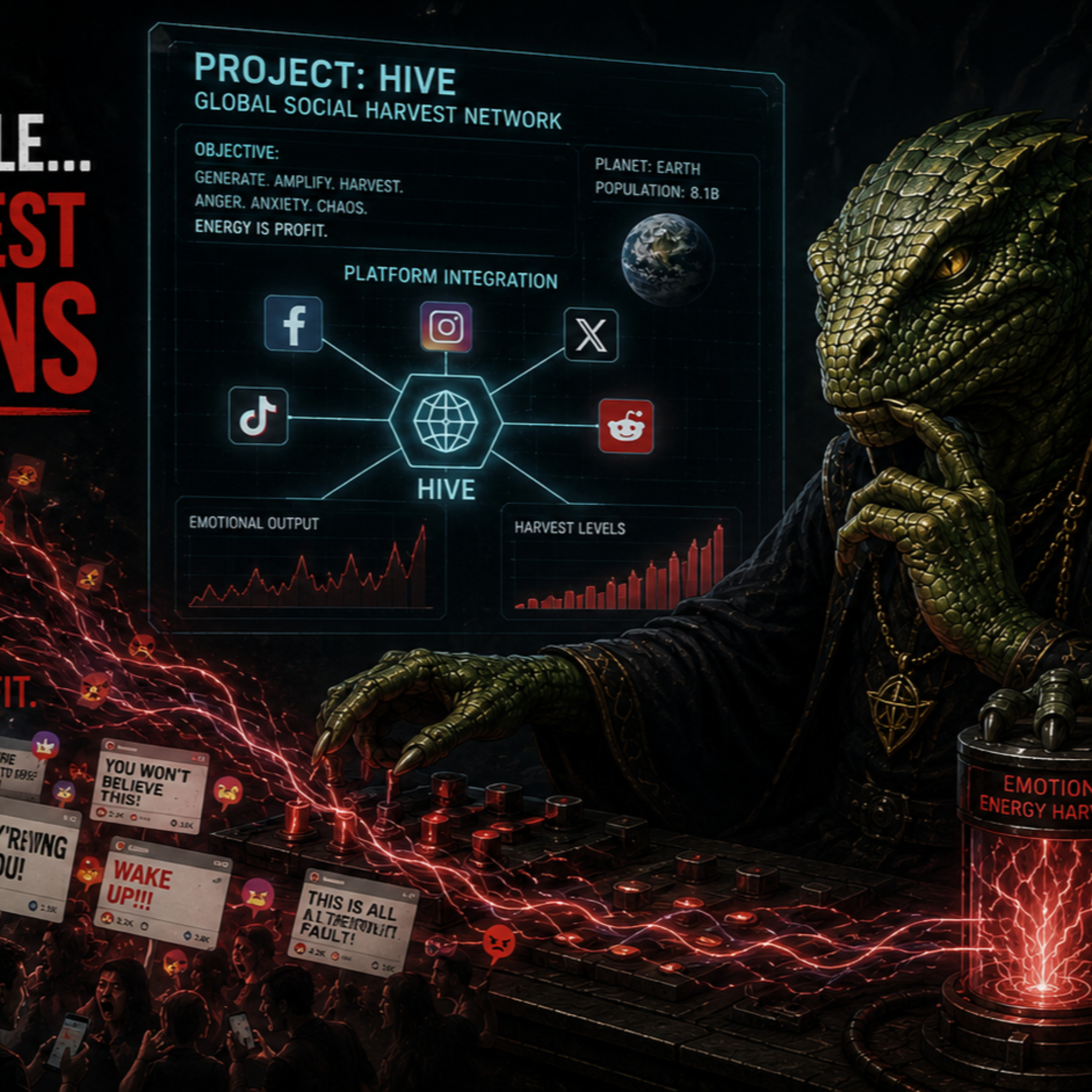 DID REPTILIANS CREATE SOCIAL MEDIA EMPIRES TO CREATE CHAOS? episode artwork