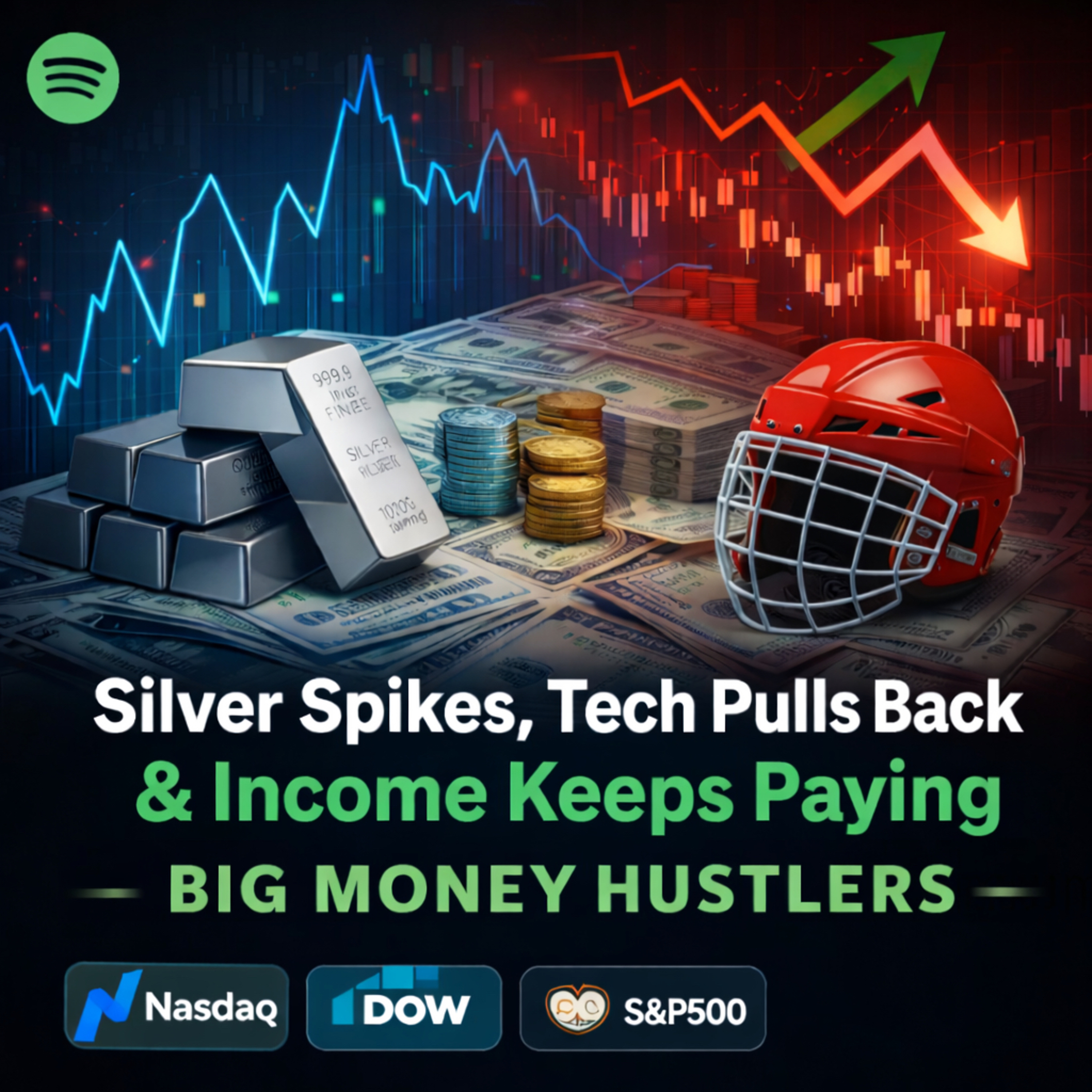 S2-E28 Silver Spikes, Tech Pulls Back & Income Keeps Paying | Big Money Hustlers episode artwork