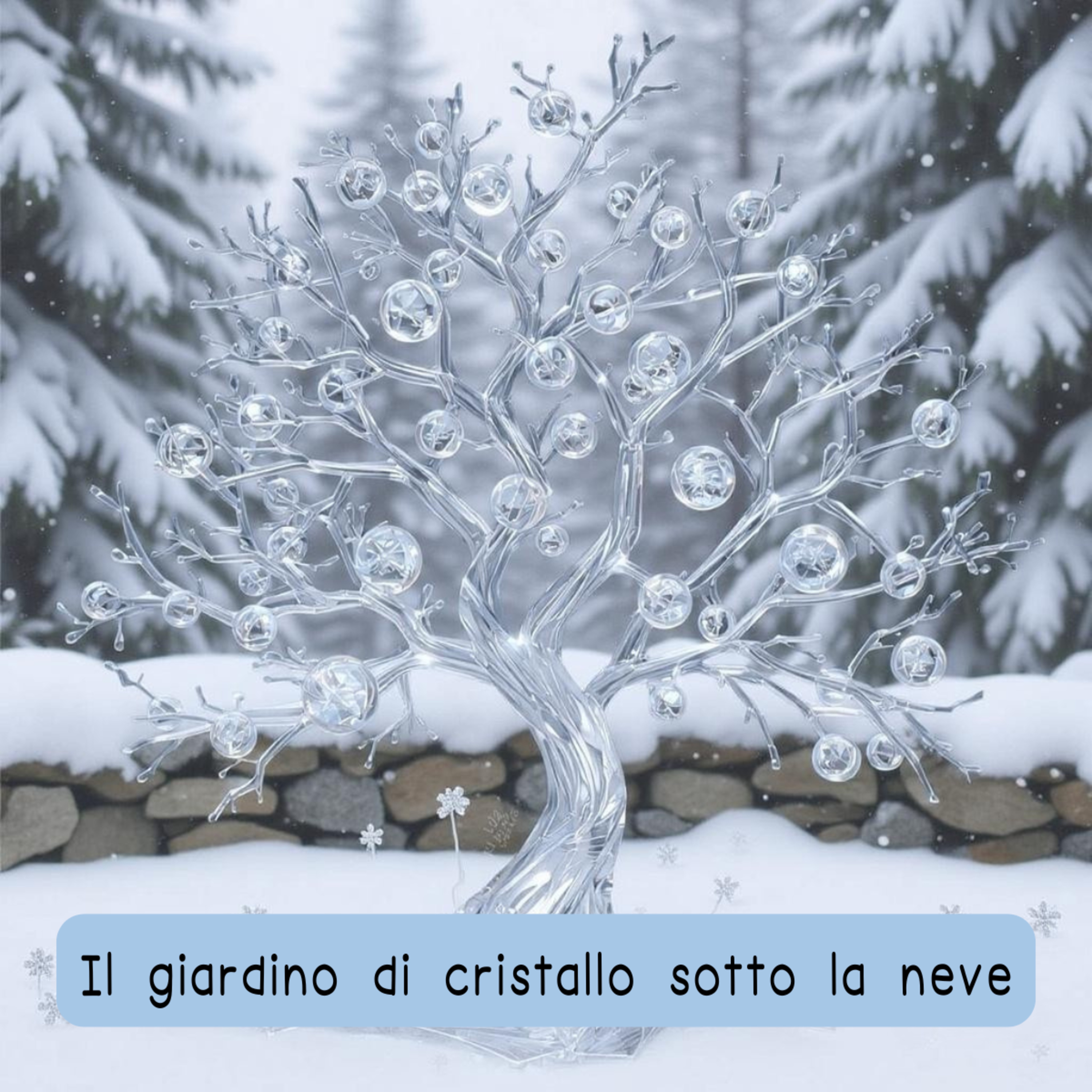 Il giardino di cristallo sotto la neve - favola della buonanotte
