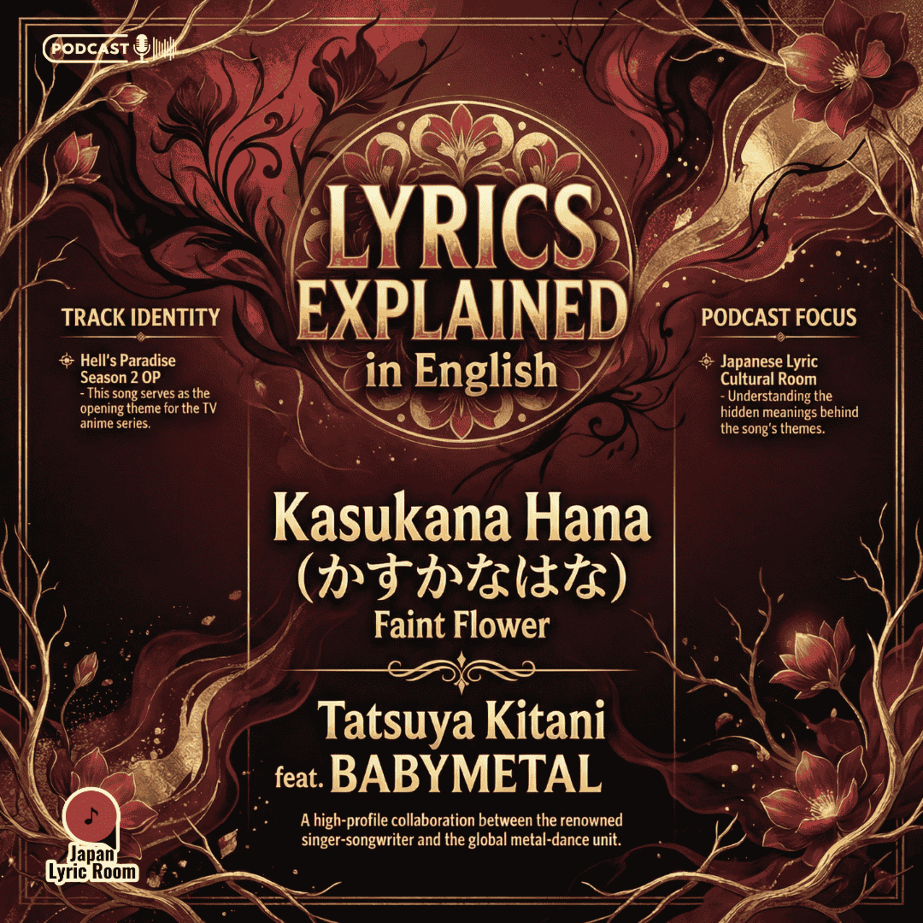 Tatsuya Kitani ft. BABYMETAL - Kasukana Hana かすかなはな Lyrics Meaning | Hell’s Paradise: Jigokuraku OP  episode artwork