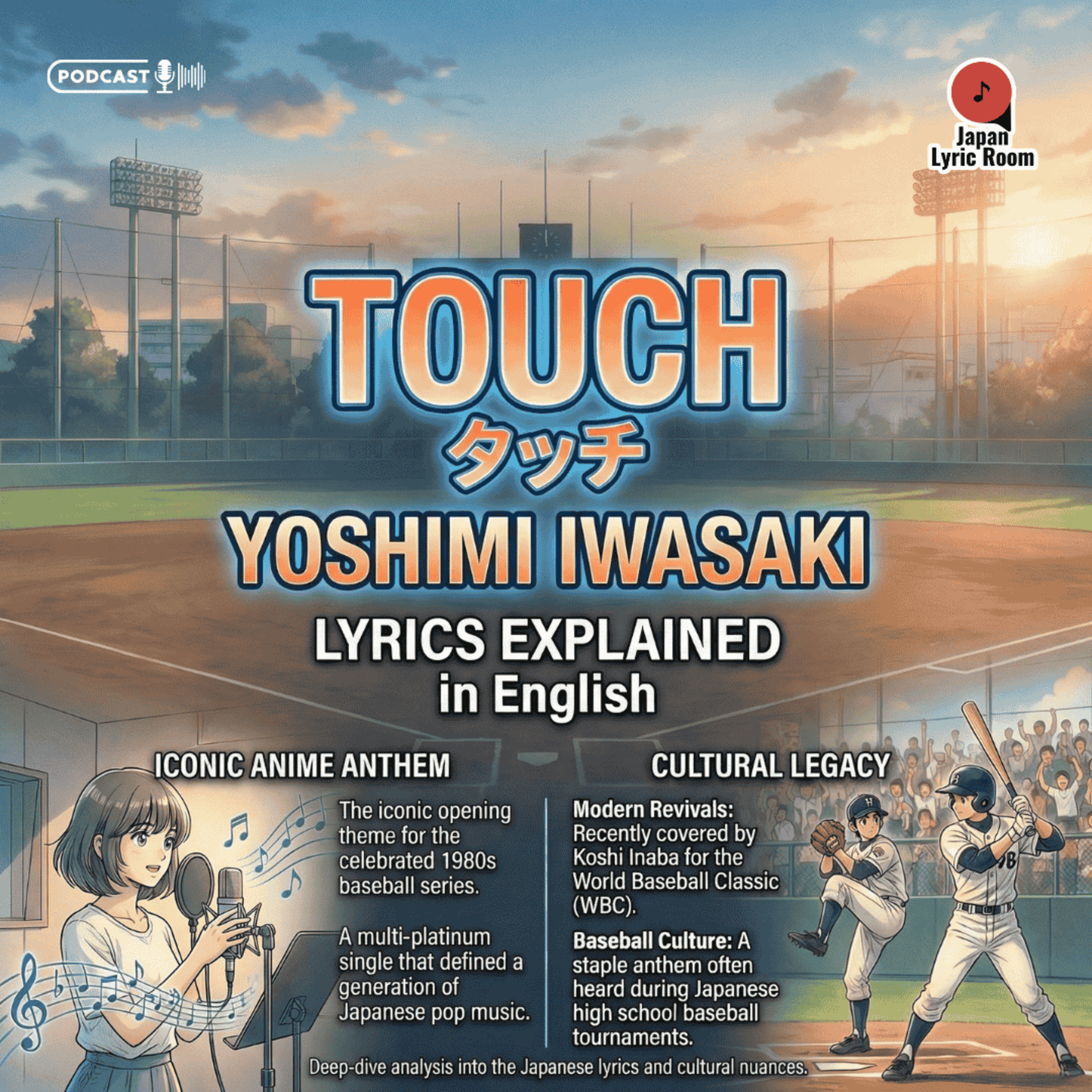 Yoshimi Iwasaki 岩崎良美 - Touch タッチ Lyrics Meaning & Analysis | Touch Anime & Kochi Inaba 稲葉浩志 WBC Performance episode artwork