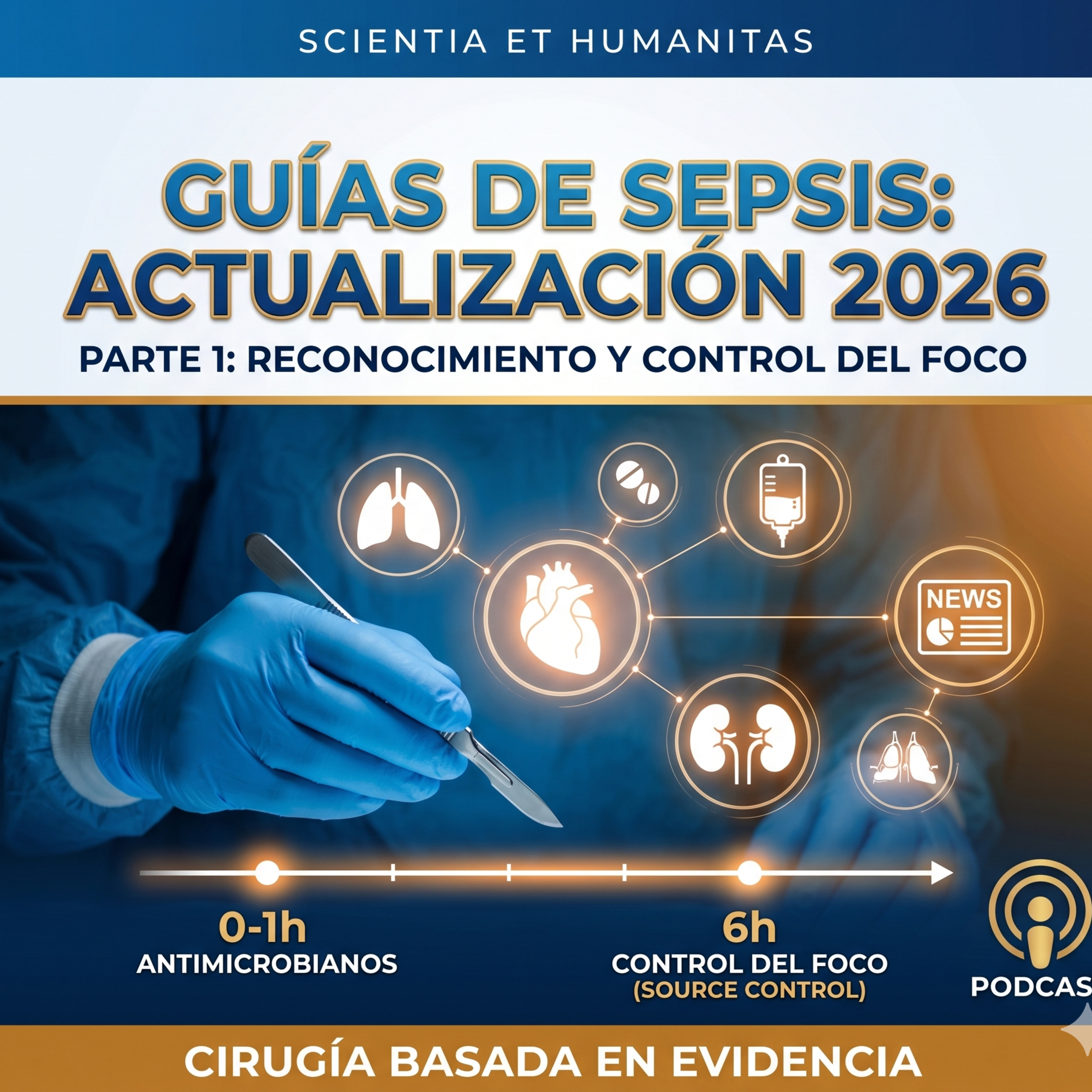 Sepsis 2026: Nuevas Guías y el Rol Crítico del Cirujano (Parte 1) episode artwork