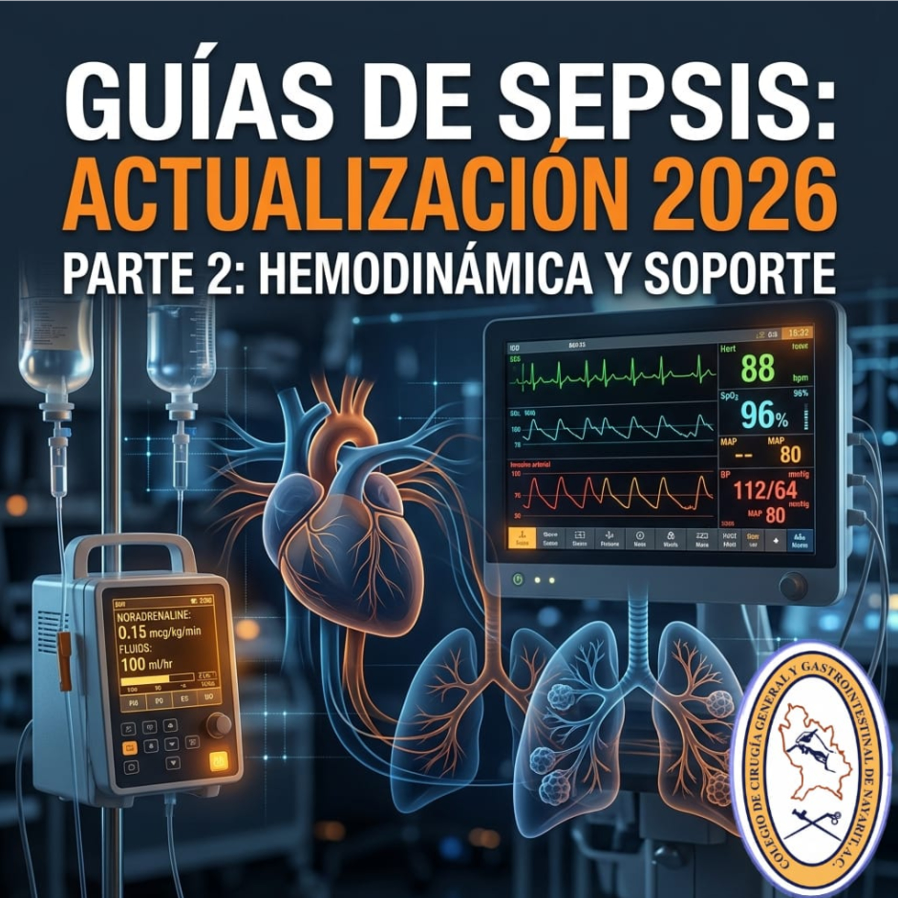 Sepsis 2026: Hemodinamia, Soporte y el Desafío Post-Quirúrgico (Parte 2) episode artwork