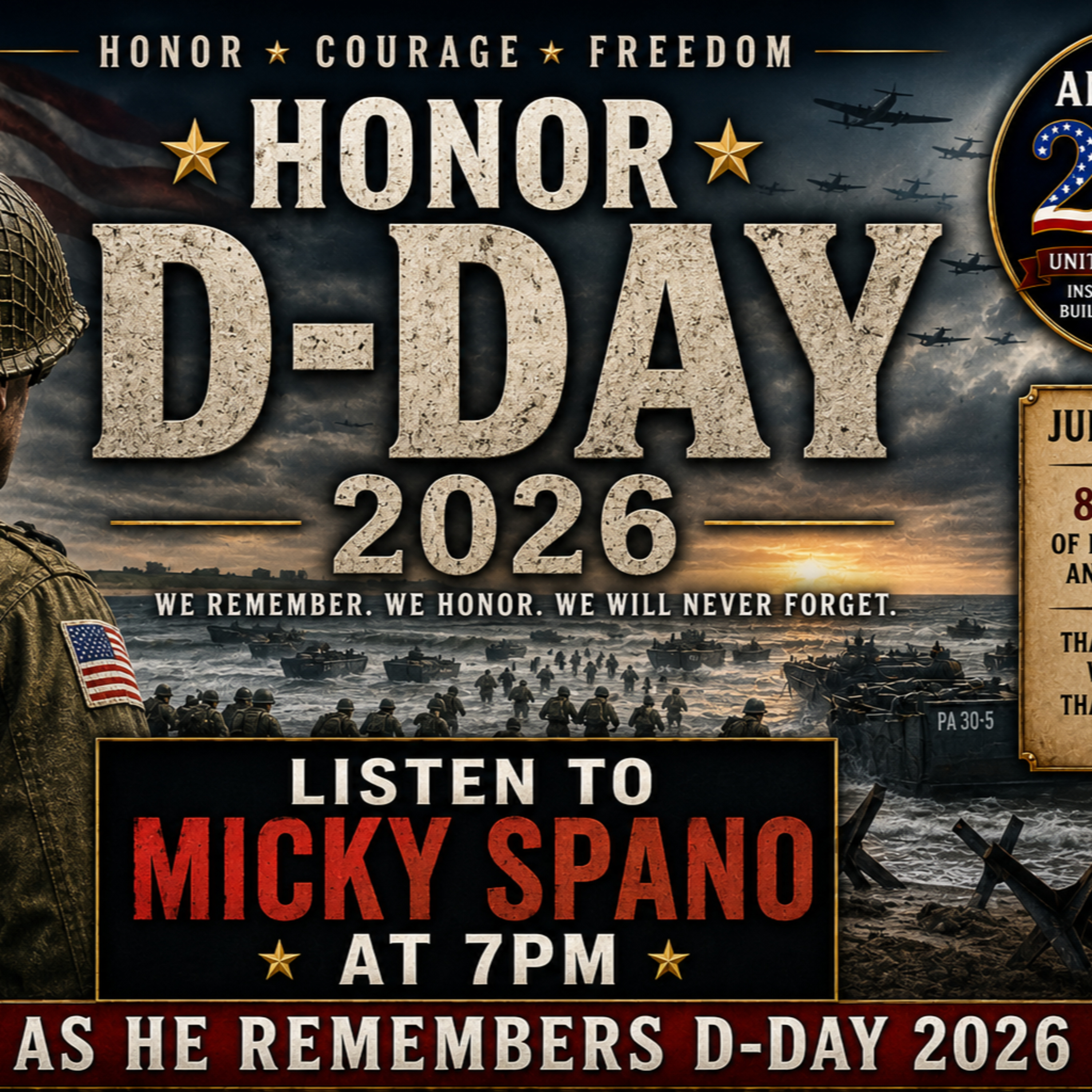Micky's Show Remembering D Day and Veteran of the Day 6-6-26 episode artwork