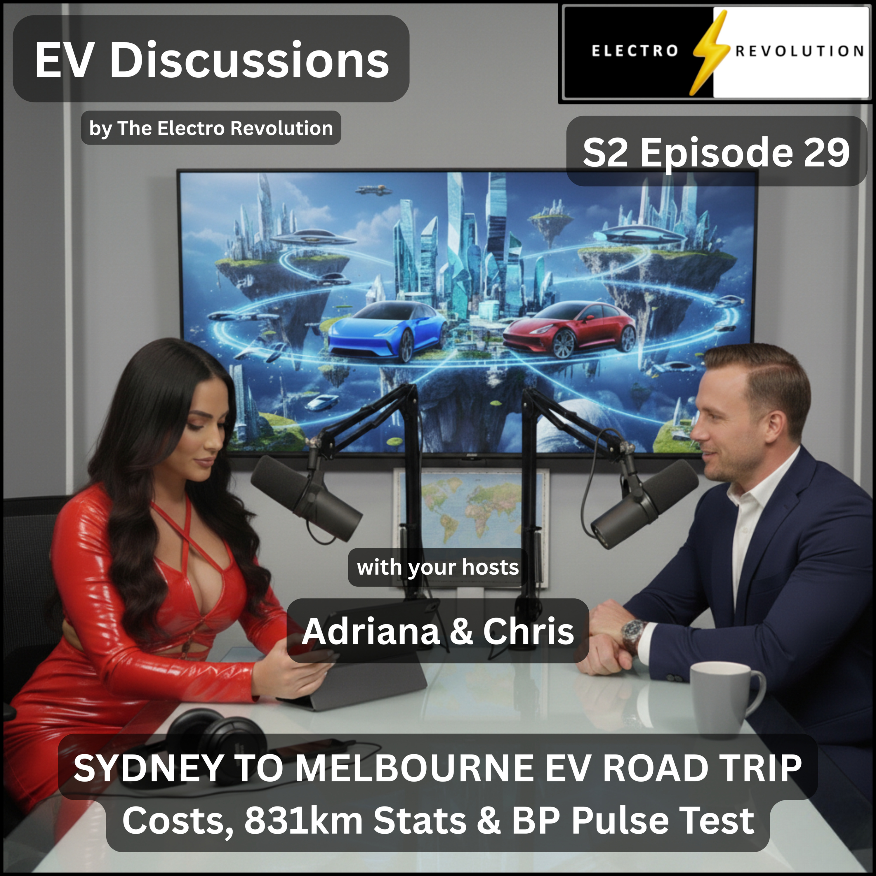 EV Discussions Podcast — S2Ep29 — Syd to Mel EV Road Trip – Costs, 831km Stats & BP Pulse Test episode artwork