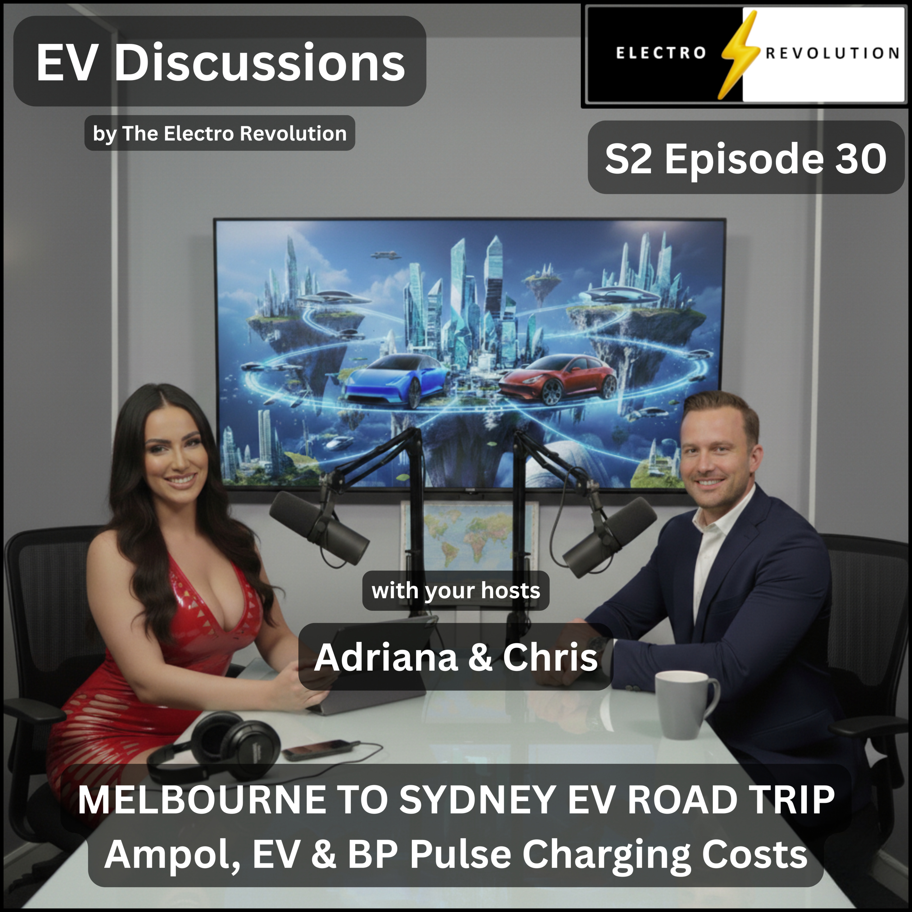 EV Discussions Podcast — S2Ep30 — Mel to Syd — Ampol, EV & BP Pulse Charging Costs episode artwork