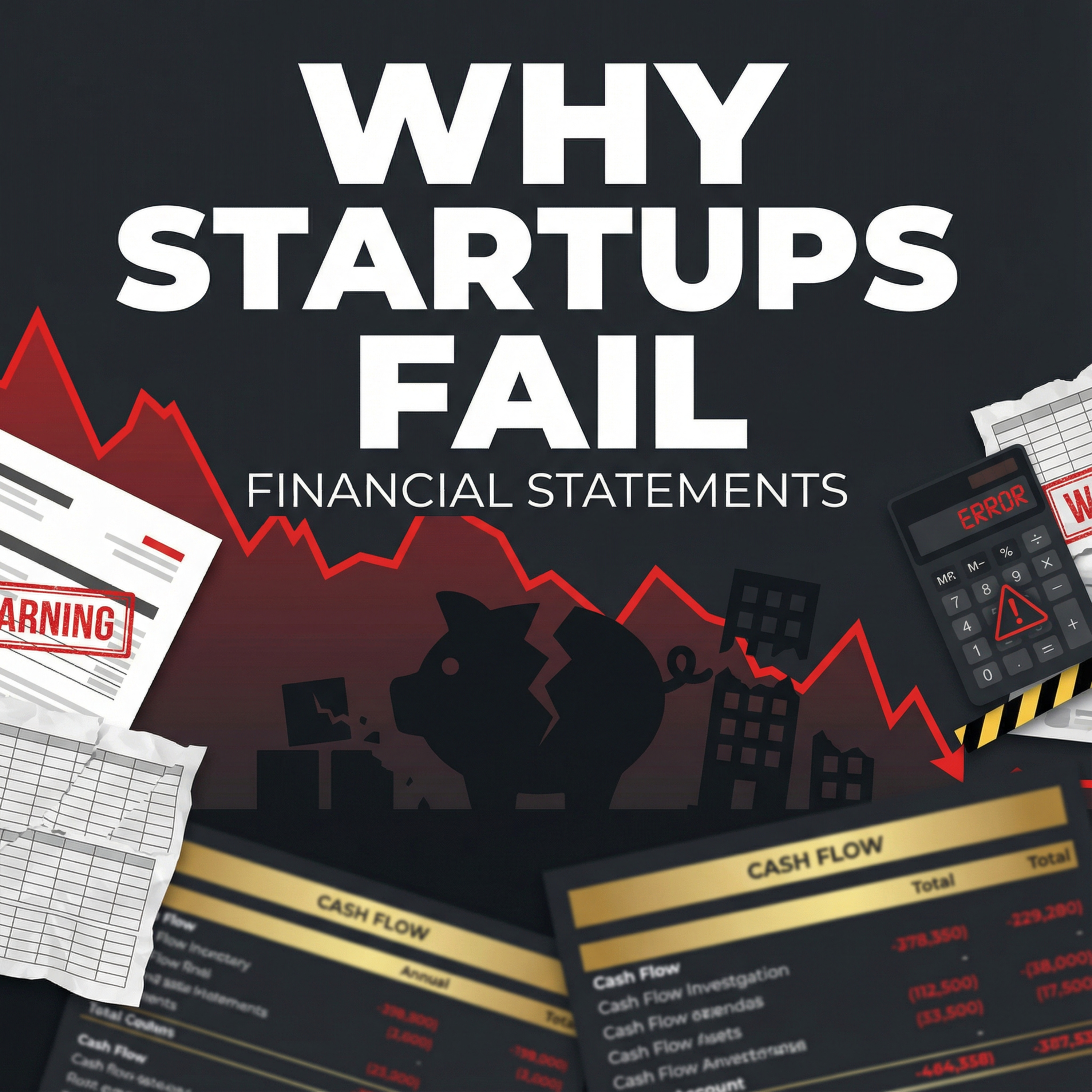 1. Why Startups Fail - Financial Statements | The Silent Killer: How Misreading Financial Statements Destroys Startups - FinanceWalls Podcast episode cover art