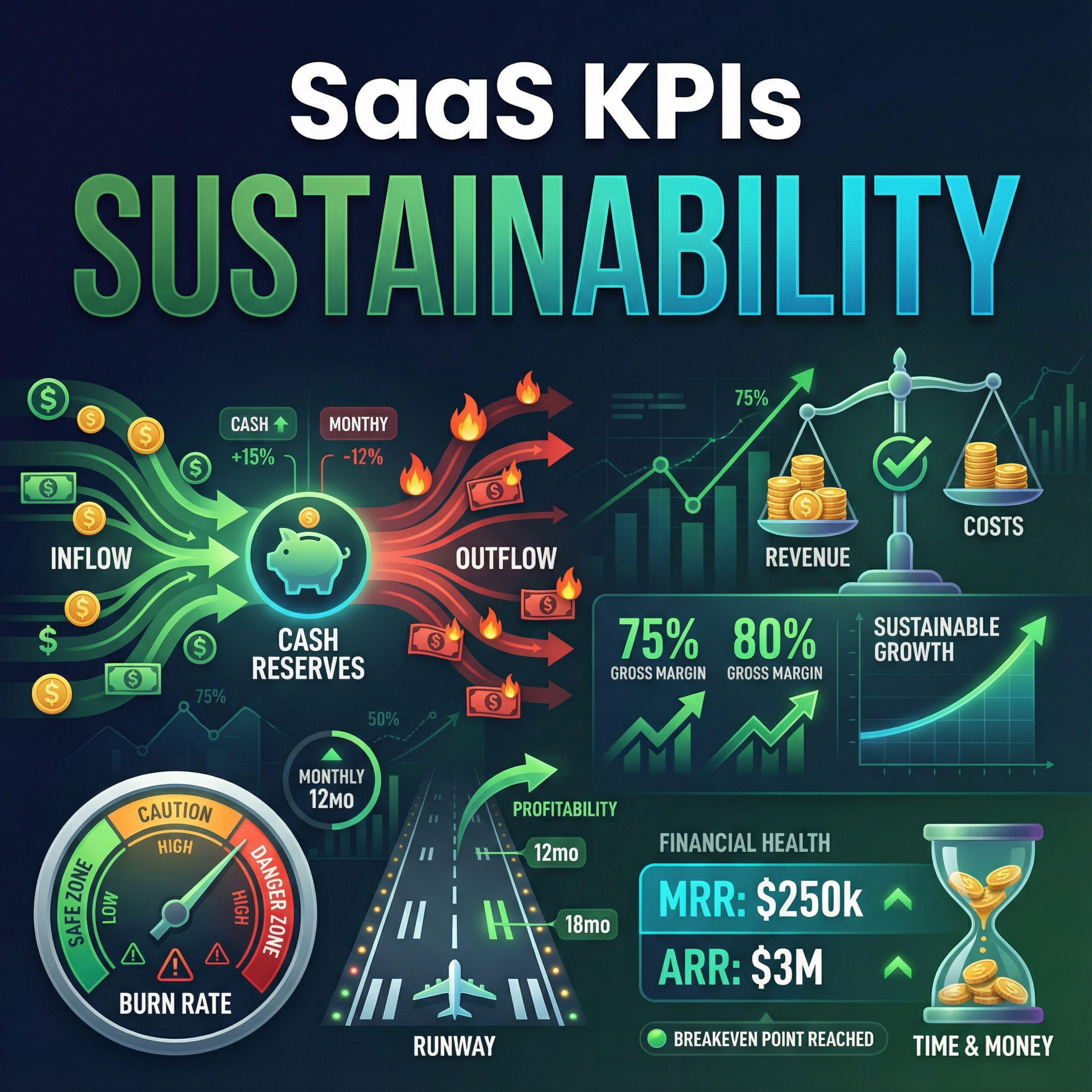 4. Financial Sustainability: Mastering Cash Flow, Burn Rate, and Gross Margin - FinanceWalls Podcast episode cover art