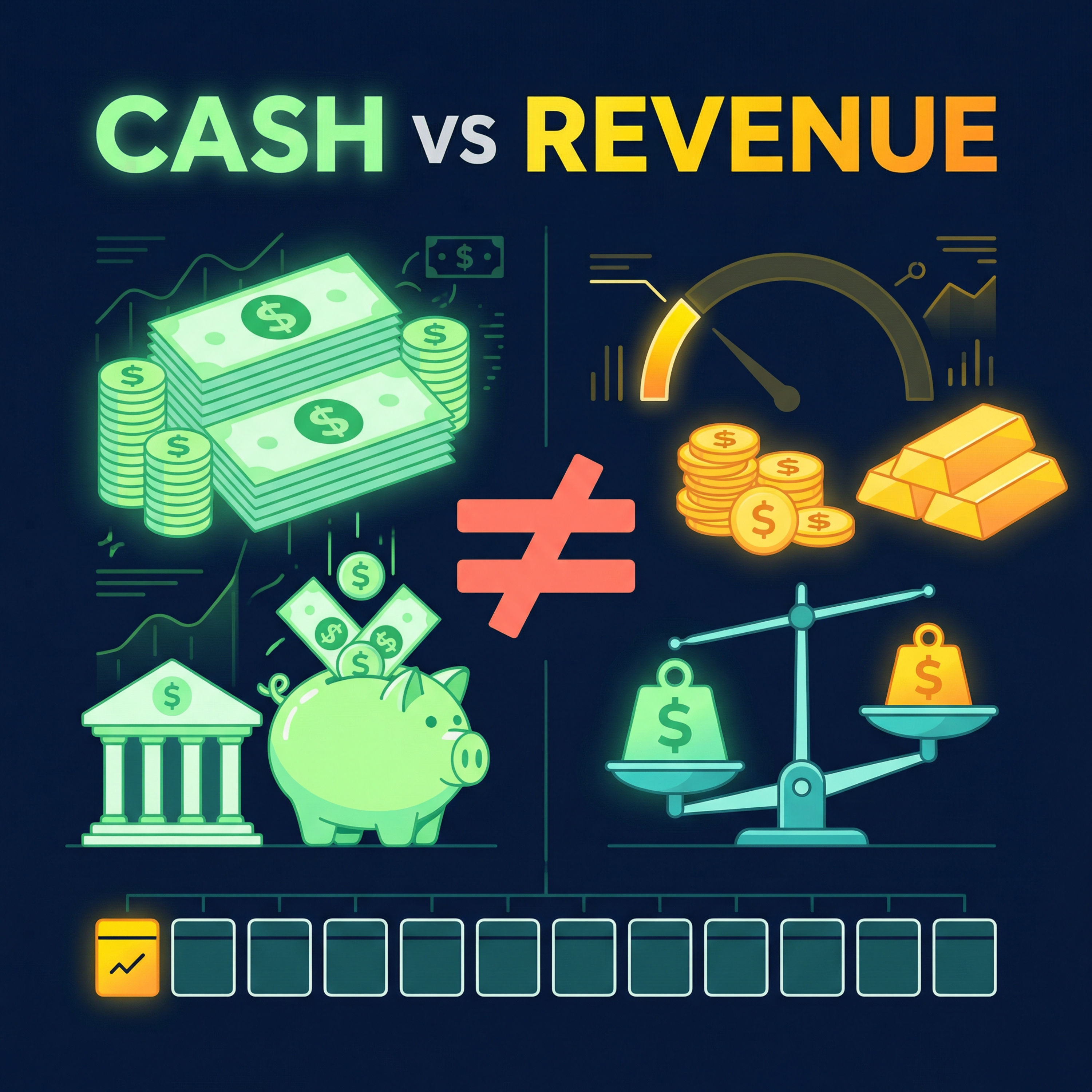 6. Cash vs. Revenue: Why $52K in Your Bank Doesn't Mean $52K in Revenue - FinanceWalls Podcast episode cover art