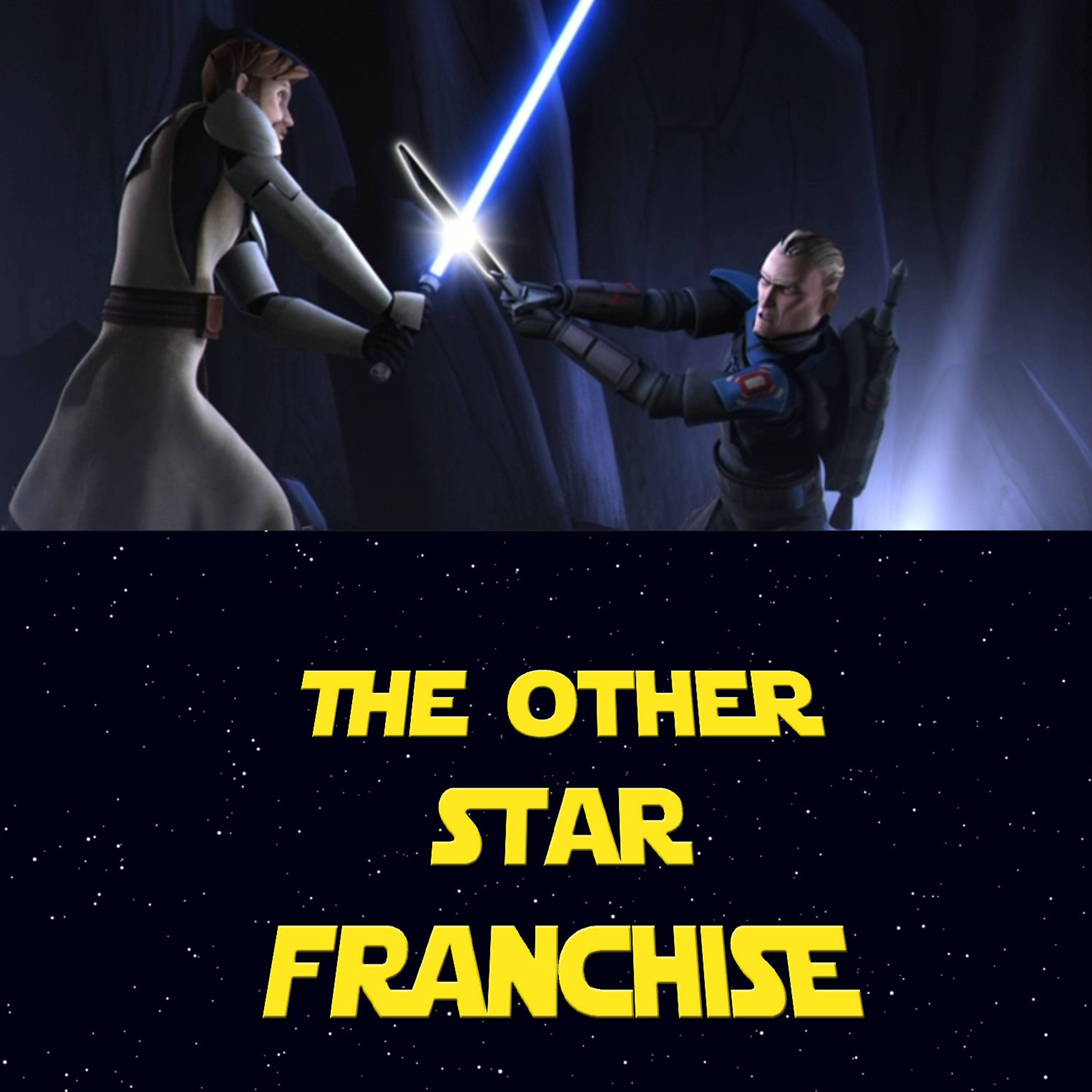 Lost Lightsaber, Duchess of Mandalore, and Kid Boba Fett in THE CLONE WARS episode artwork