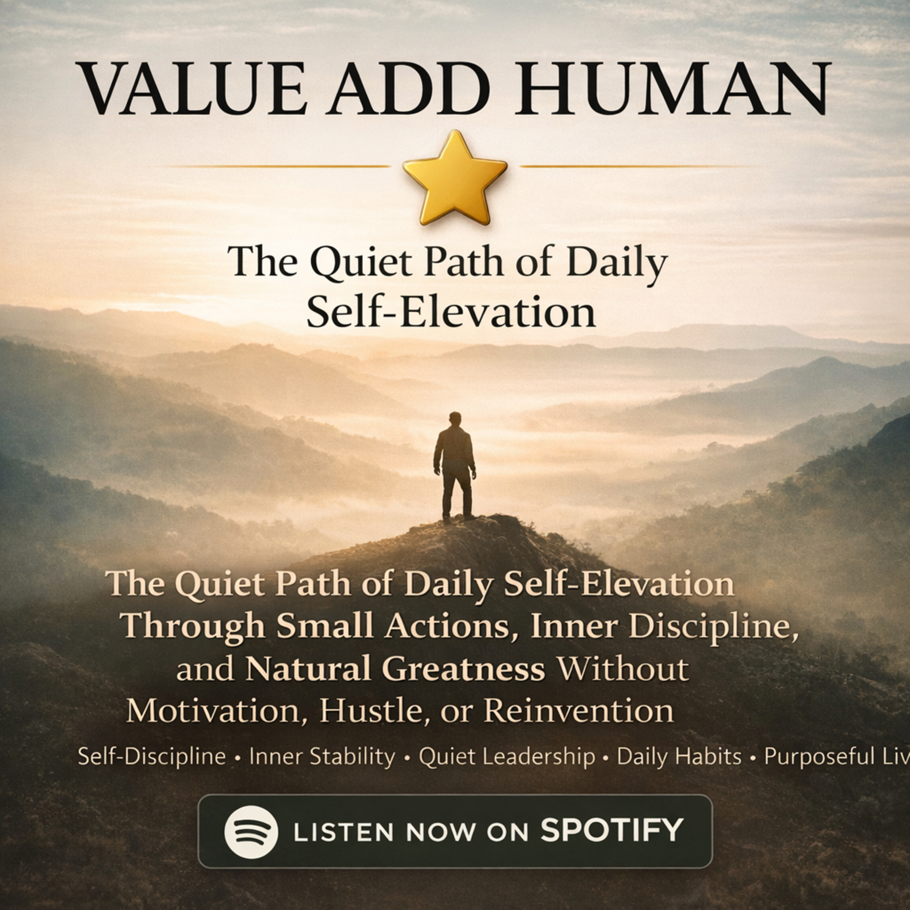Value Add Human: The Quiet Path of Daily Self-Elevation Through Small Actions, Inner Discipline, and Natural Greatness Without Motivation, Hustle, or Reinvention