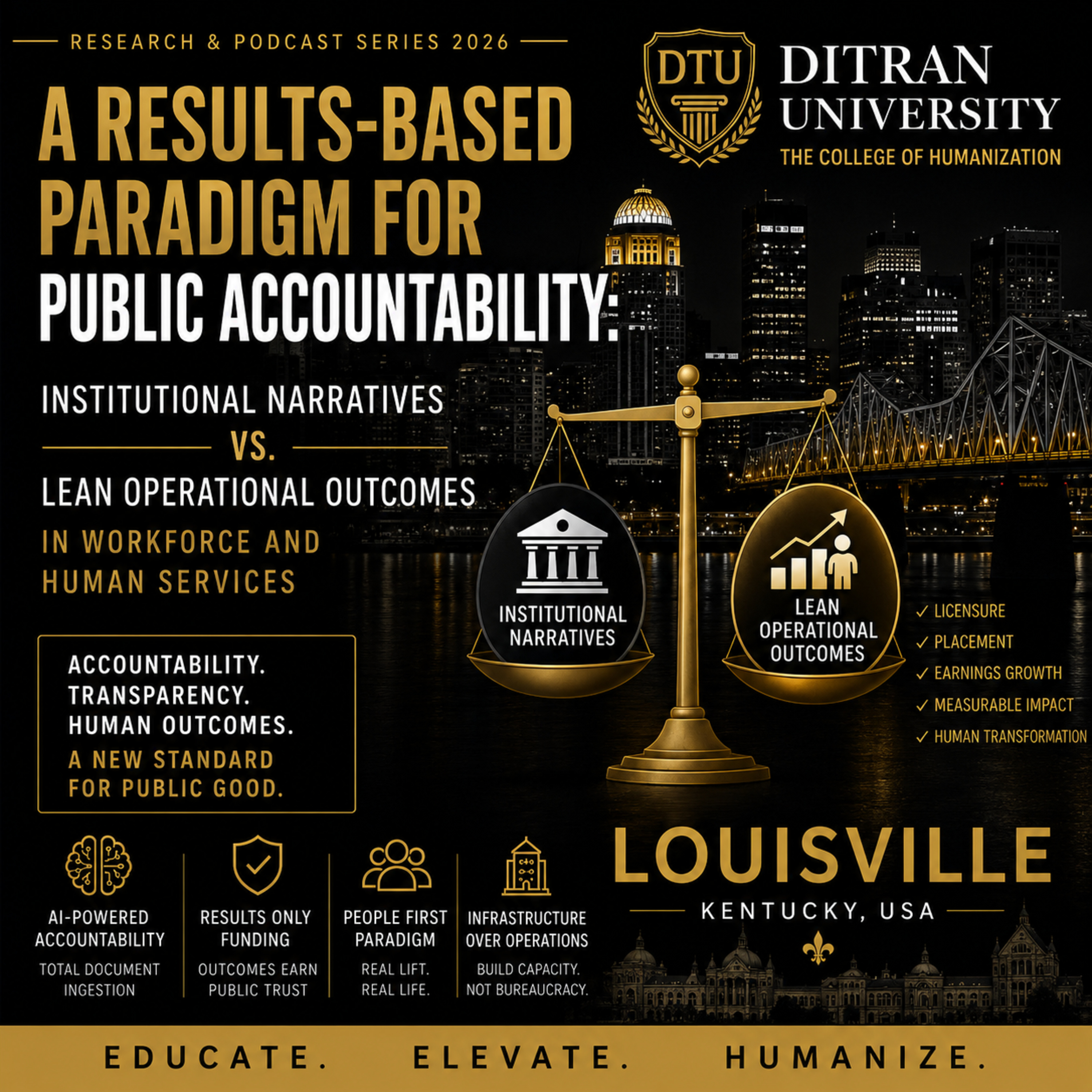A Results-Based Paradigm for Public Accountability | Institutional Narratives vs. Lean Operational Outcomes | RESEARCH & PODCAST SERIES 2026
