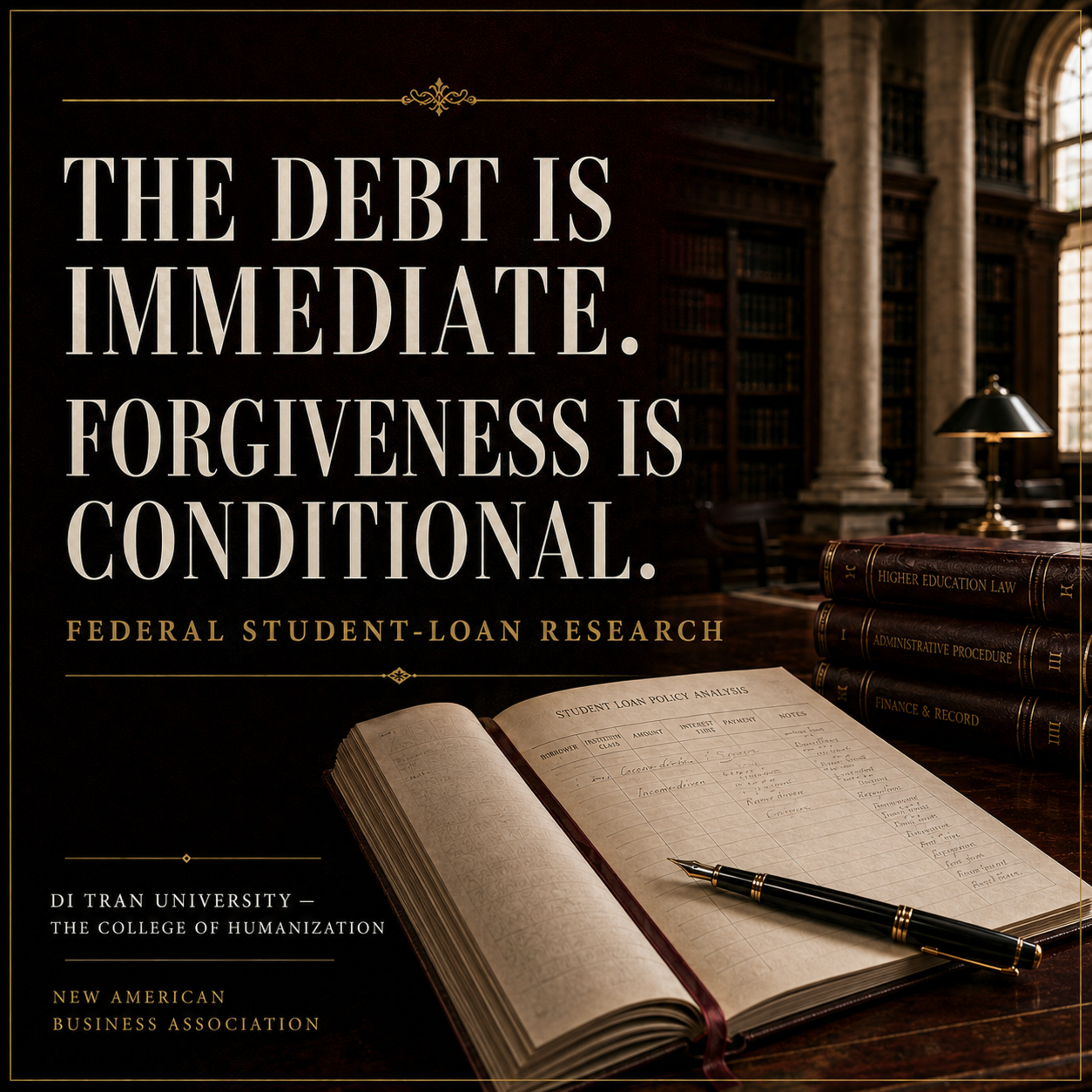 The Debt Is Immediate. Forgiveness Is Conditional. | Federal Student-Loan Research for Beauty and Vocational Students episode artwork