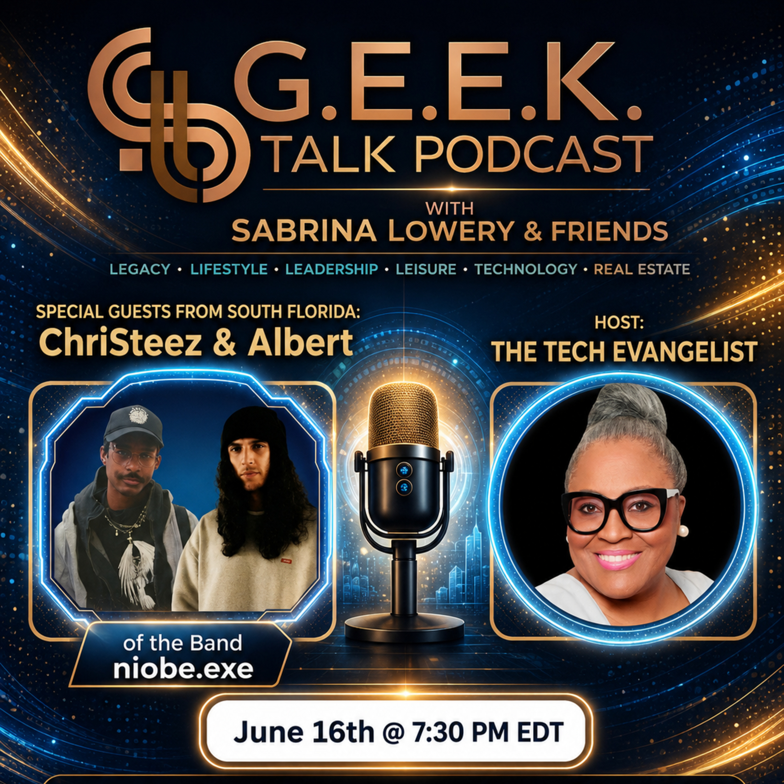 Behind the Mic with niobe.exe: ChriSteez & Albert on Creativity, Touring with the Band, and Building a Business with Collaboration: G.E.E.K. Talk with Sabrina Lowery & Friends - Ep 22 episode artwork