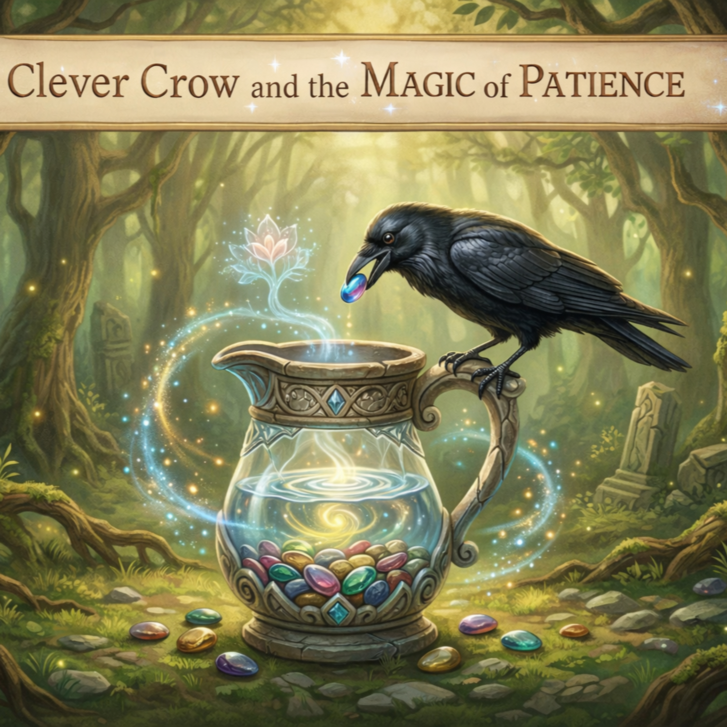The Clever Crow and the Magic of Patience (Aesop’s Fables) episode artwork