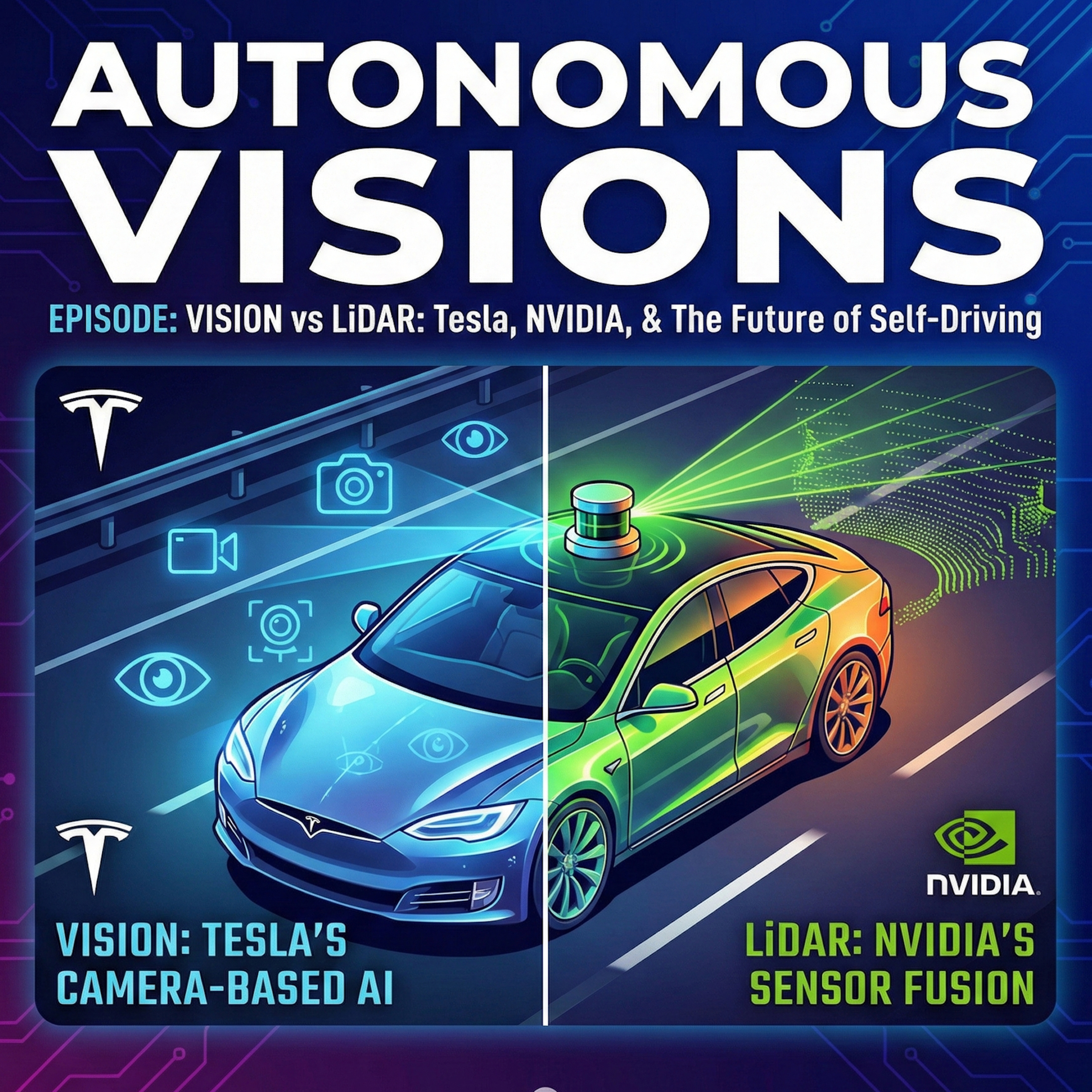 Autos autónomos, Vision vs LiDAR, Tesla & NVidia como nuevo jugador episode artwork