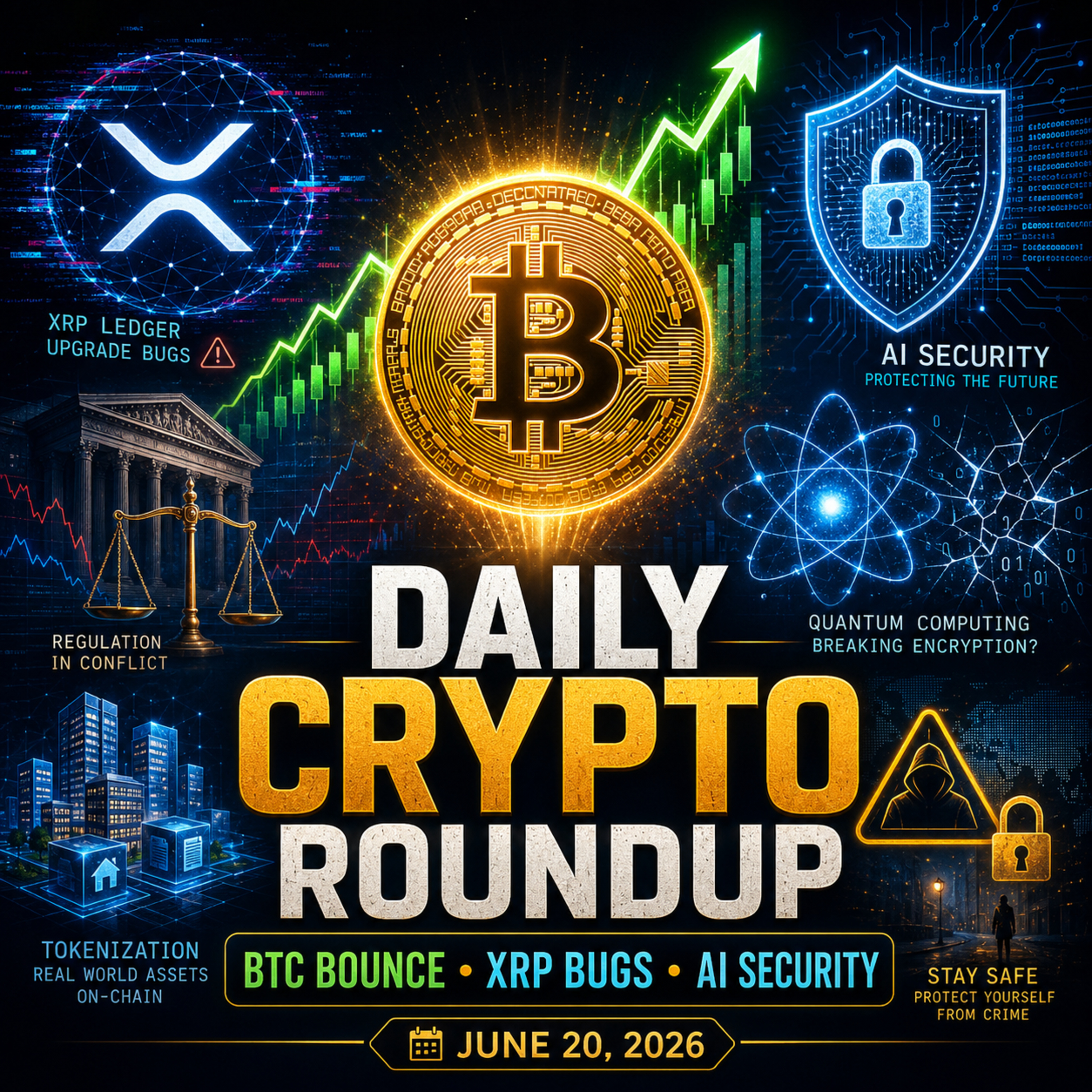 Bitcoin Bounces as XRP Bugs, AI Security and Quantum Fears Hit Crypto