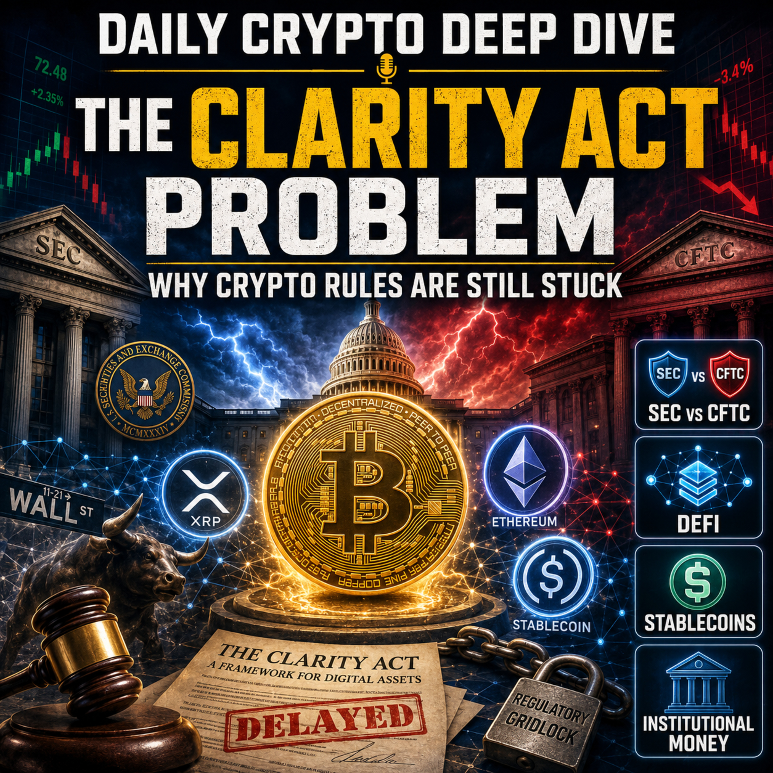 Daily Crypto Deep Dive: The CLARITY Act Problem — Why Crypto Rules Are Still Stuck