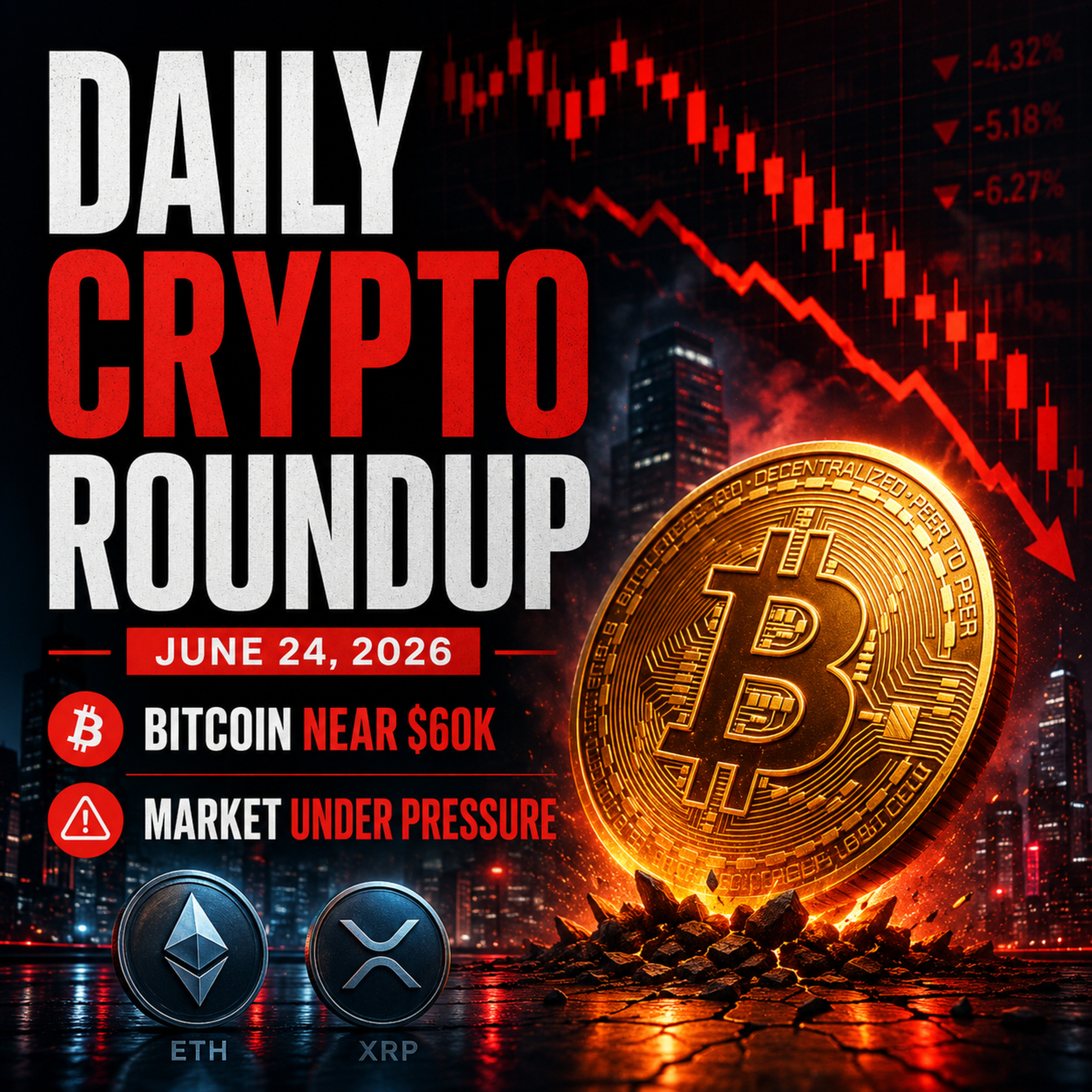Daily Crypto Roundup: Bitcoin Crash Alert, XRP News Today, Ethereum Pressure & Crypto Market Update