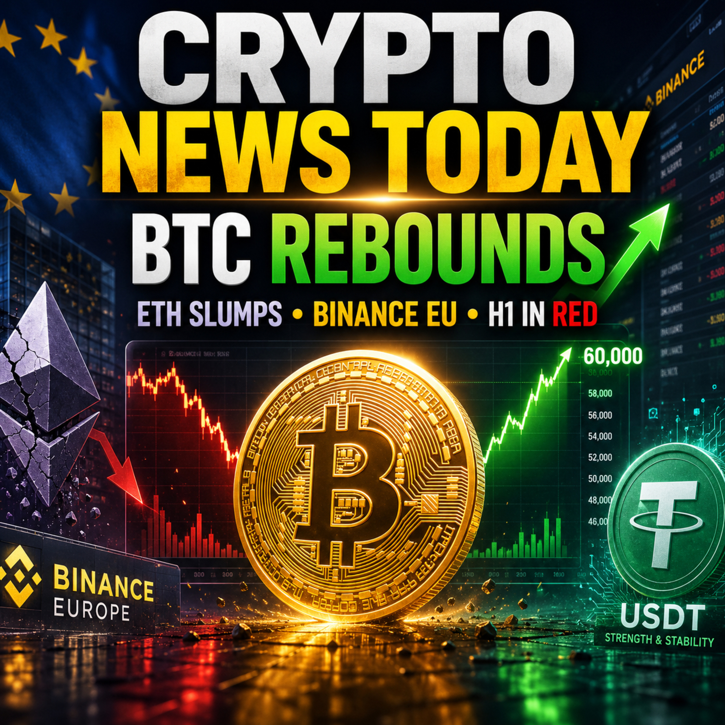 Bitcoin Rebounds Toward $60K As Ethereum Slumps And Binance Faces EU Trouble