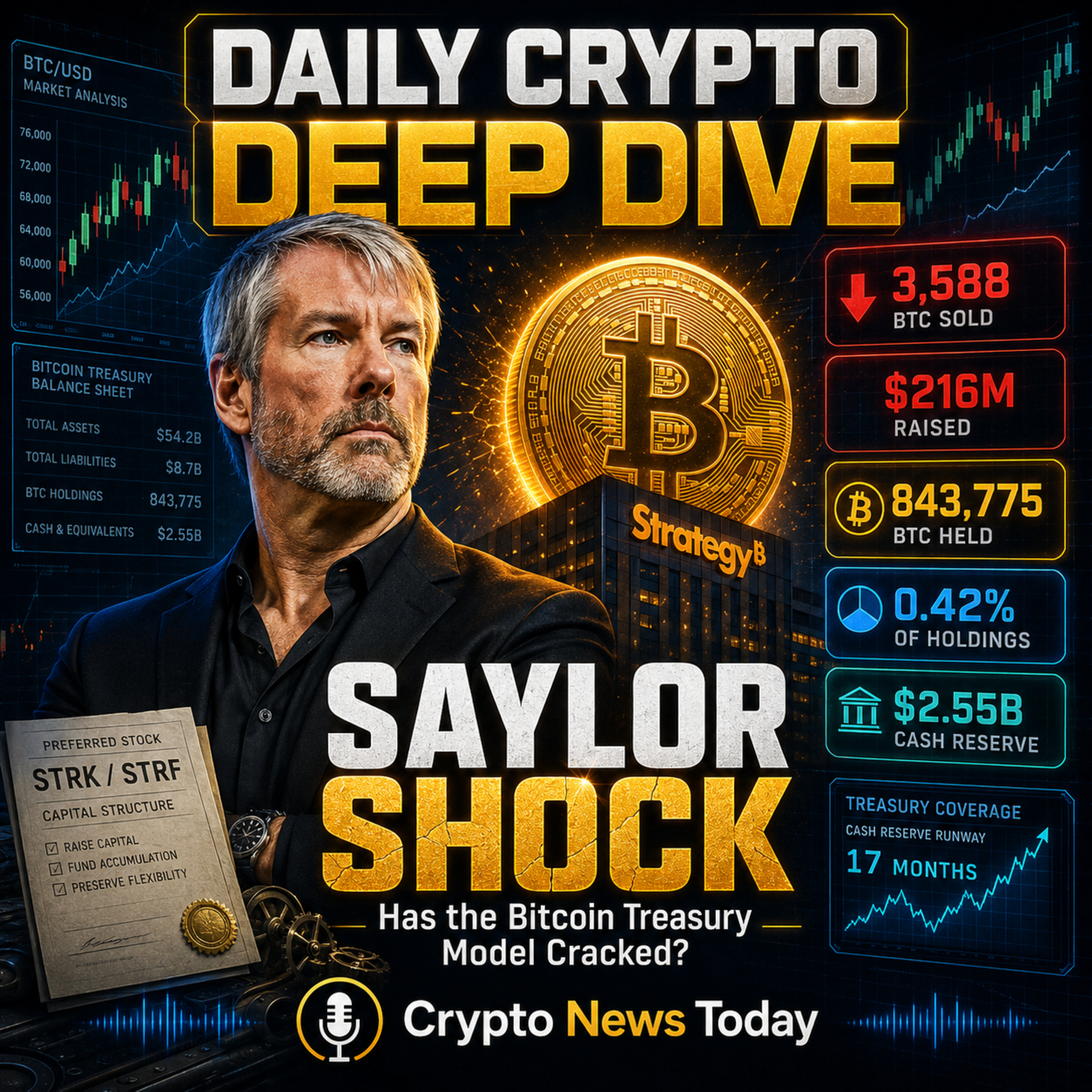 Daily Crypto Deep Dive: Saylor Shock — Has The Bitcoin Treasury Model Cracked?