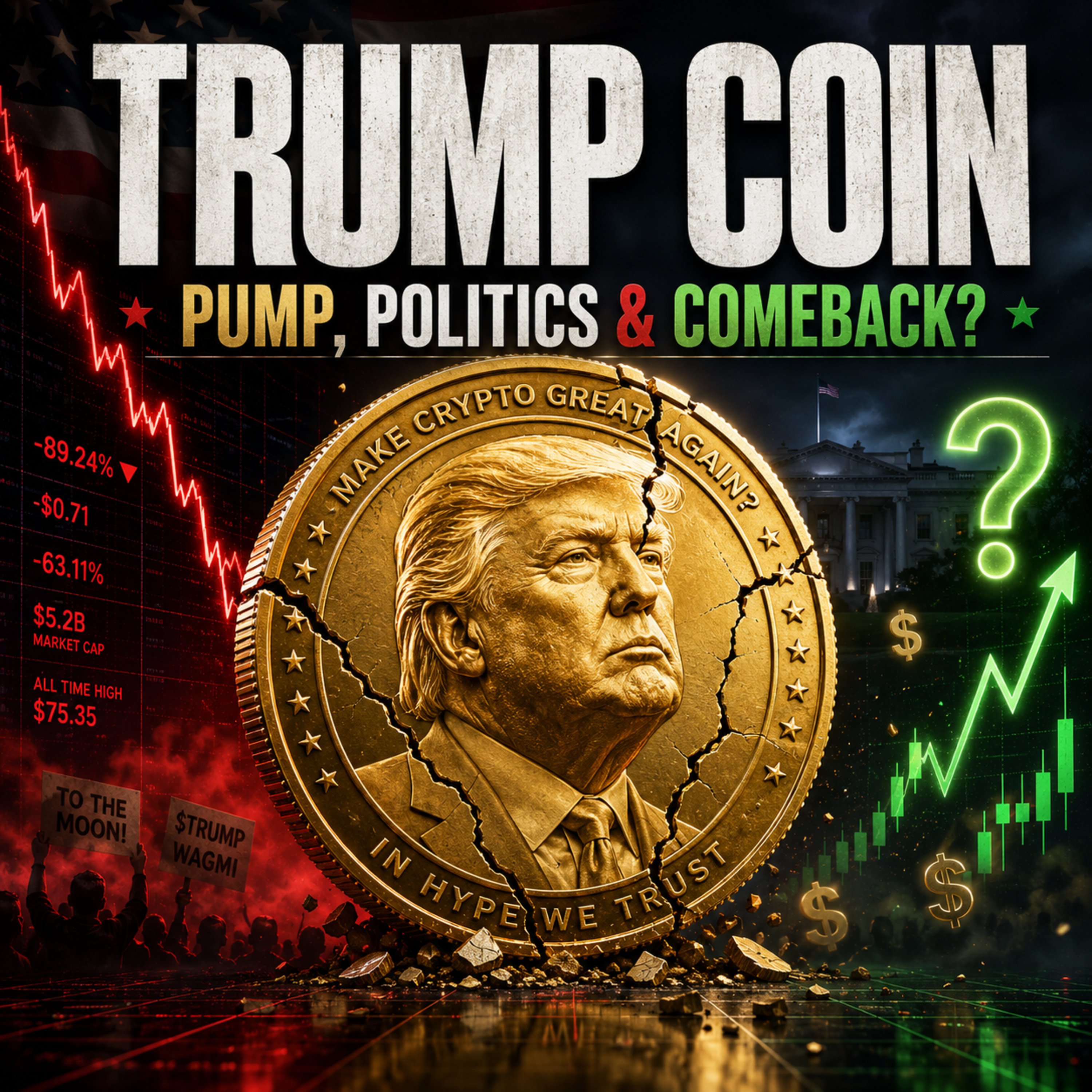 Daily Crypto Deep Dive: The Trump Coin Collapse — Pump, Politics & Can $TRUMP Ever Come Back?