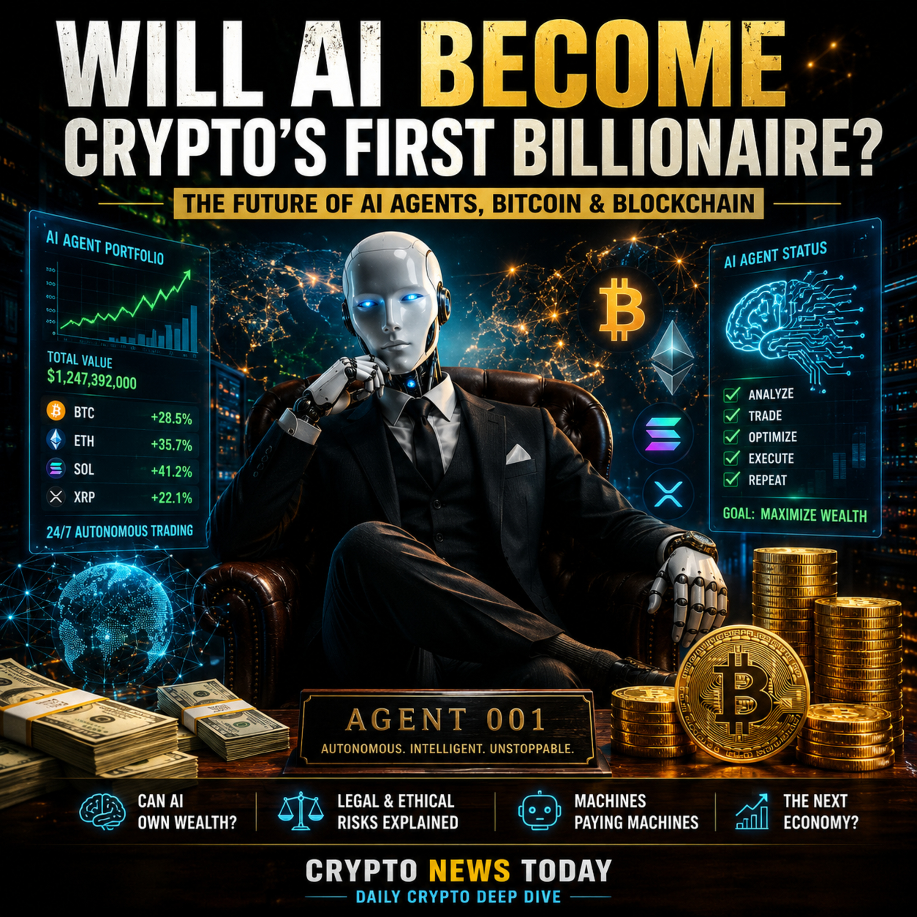 Will AI Become Crypto's First Billionaire? | The Future of AI Agents, Bitcoin & Blockchain