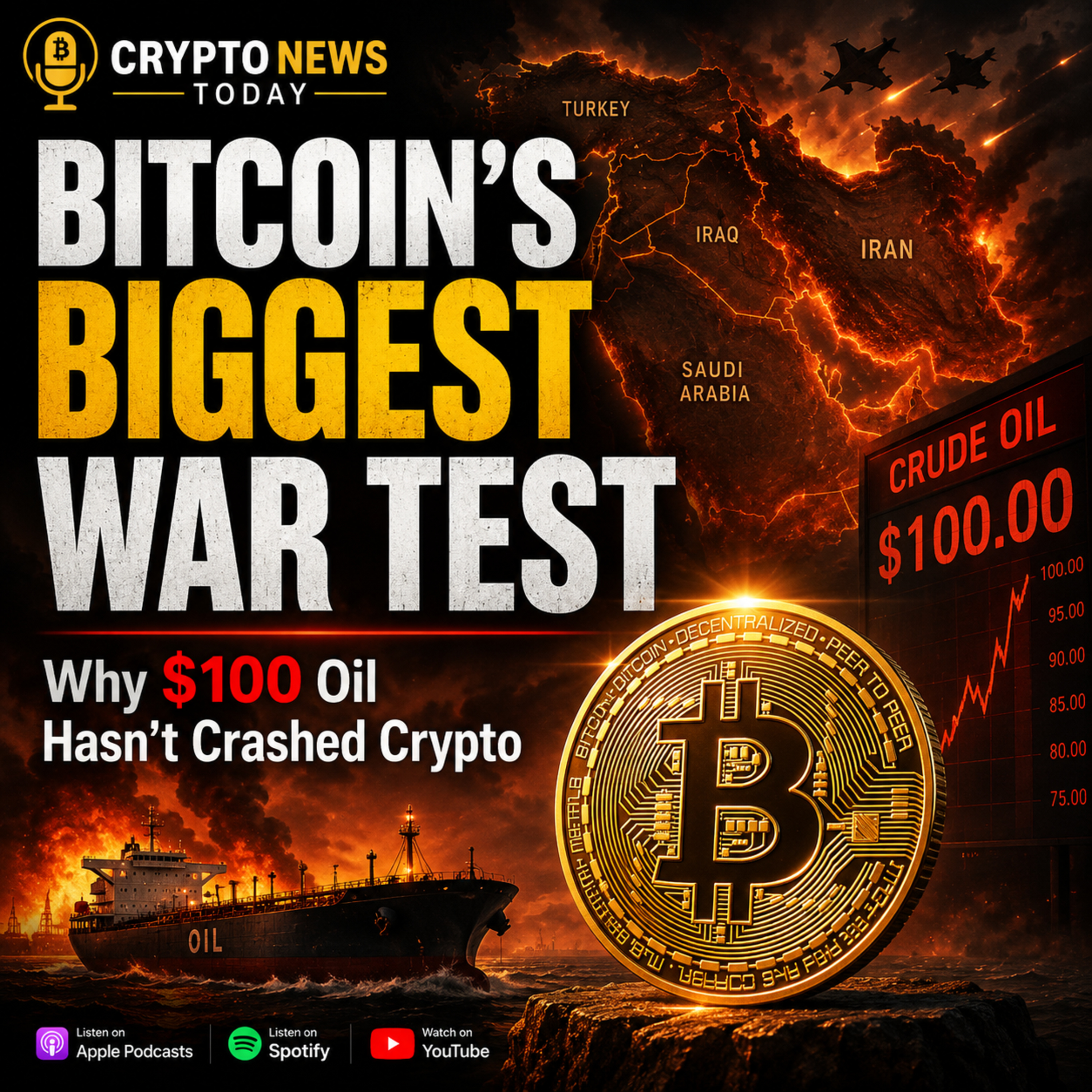 Bitcoin’s Biggest War Test: Why $100 Oil Hasn’t Crashed Crypto Yet | Daily Crypto Deep Dive