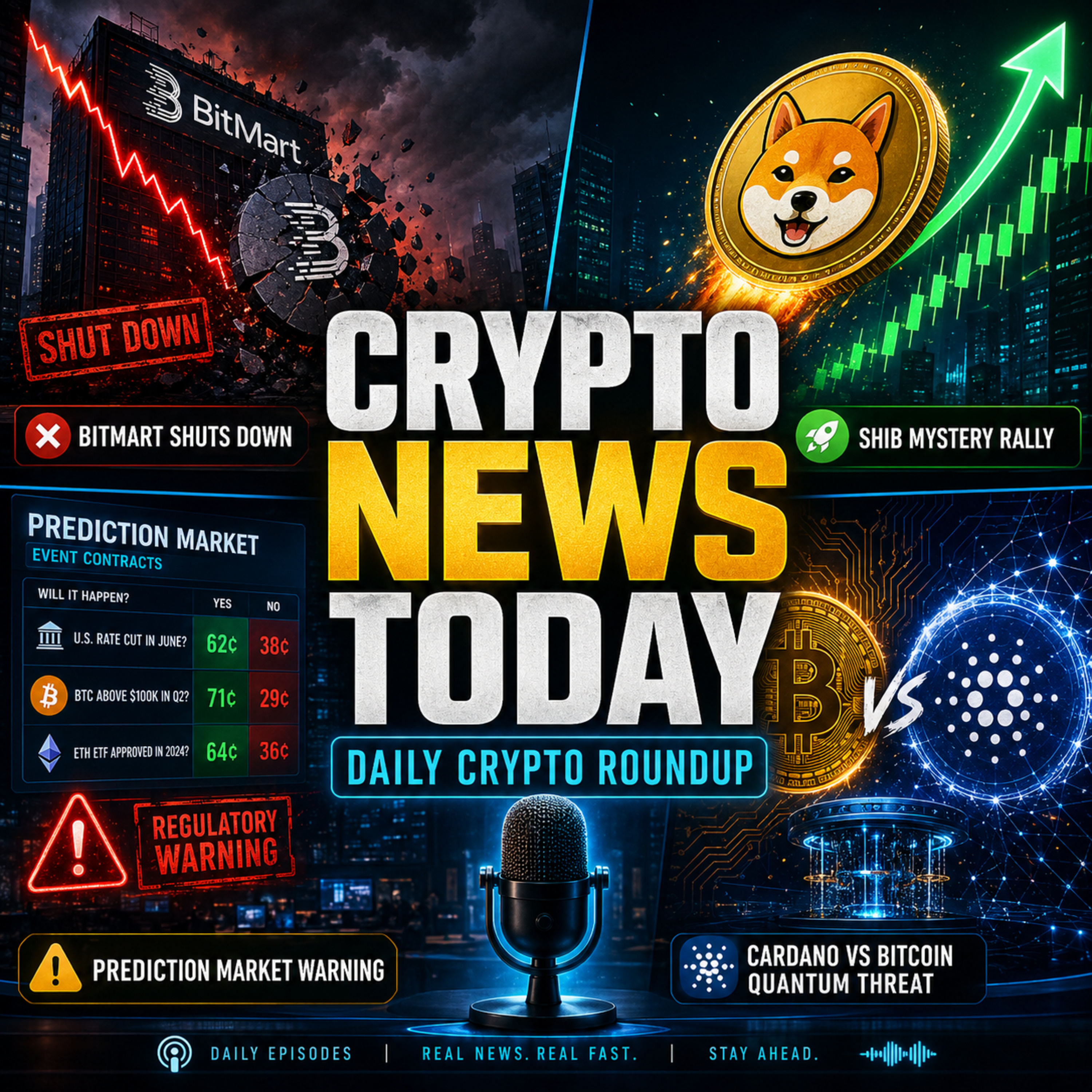 Daily Crypto Roundup: BitMart Shuts Down, SHIB Surges 36% & Bitcoin’s Quantum Threat