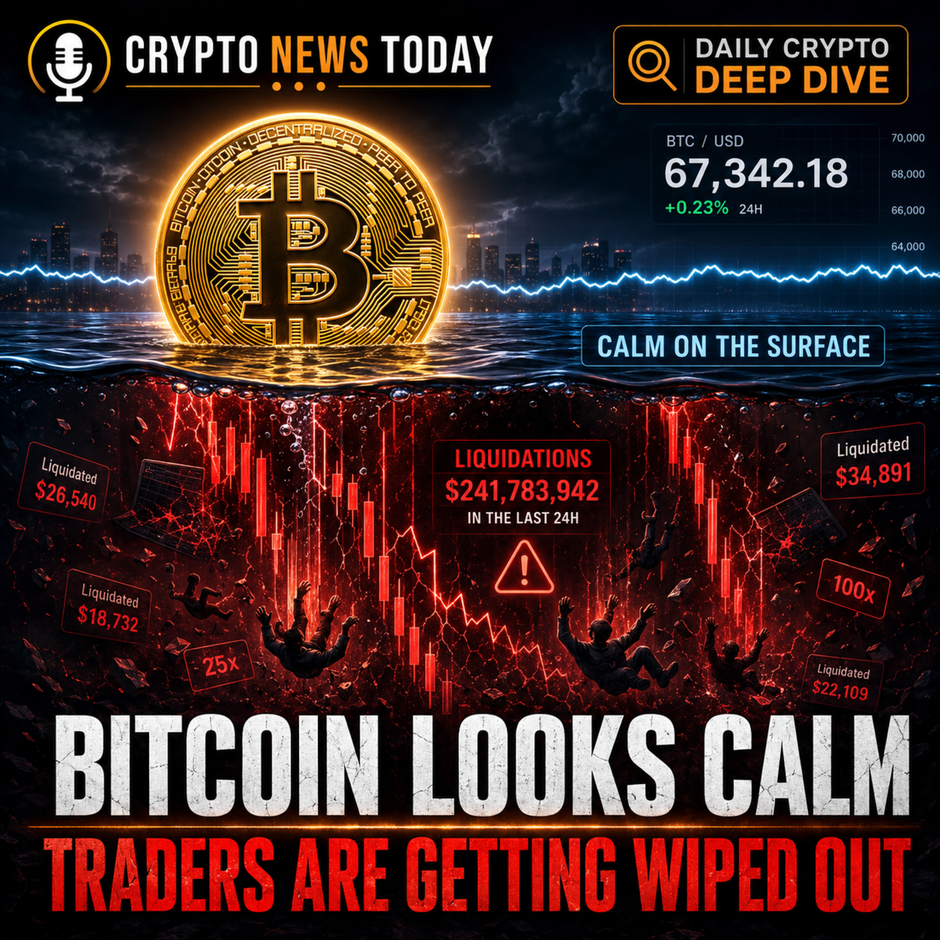 Daily Crypto Deep Dive: Bitcoin Looks Calm — Why Traders Are Getting Wiped Out