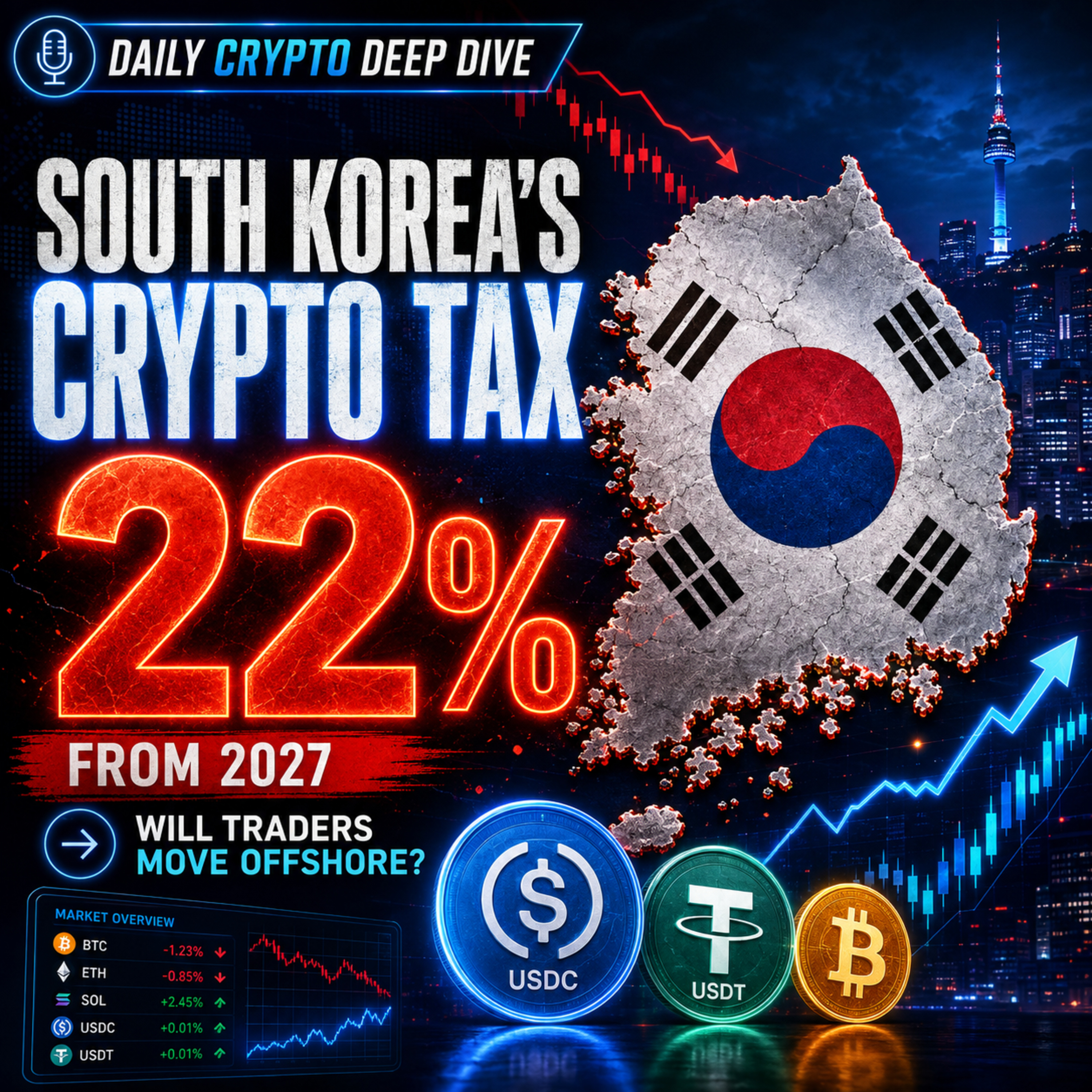Daily Crypto Deep Dive: South Korea’s 22% Crypto Tax — Will Traders Move Offshore?