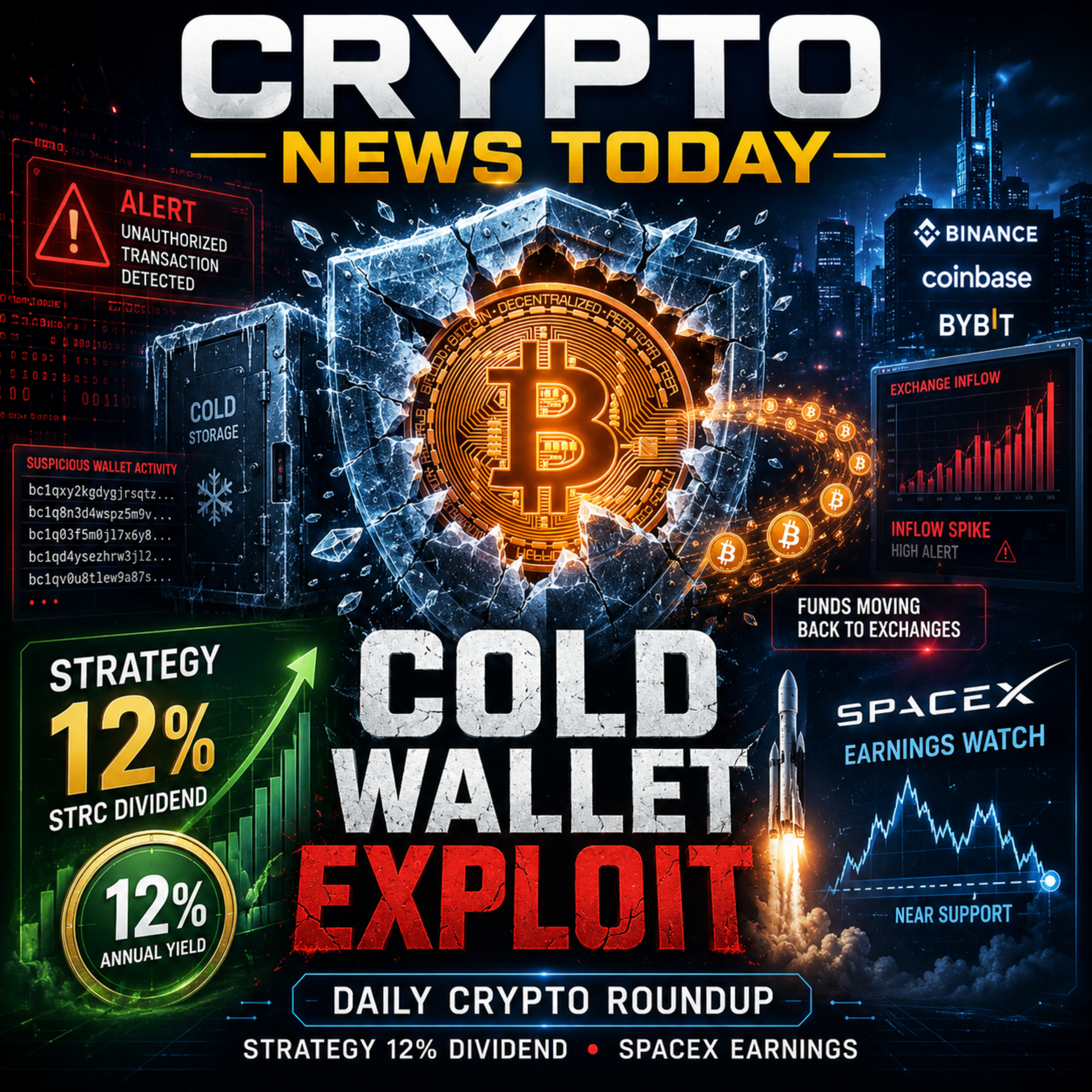 Cold Wallet Exploit Drains $89M as Bitcoin Returns to Exchanges