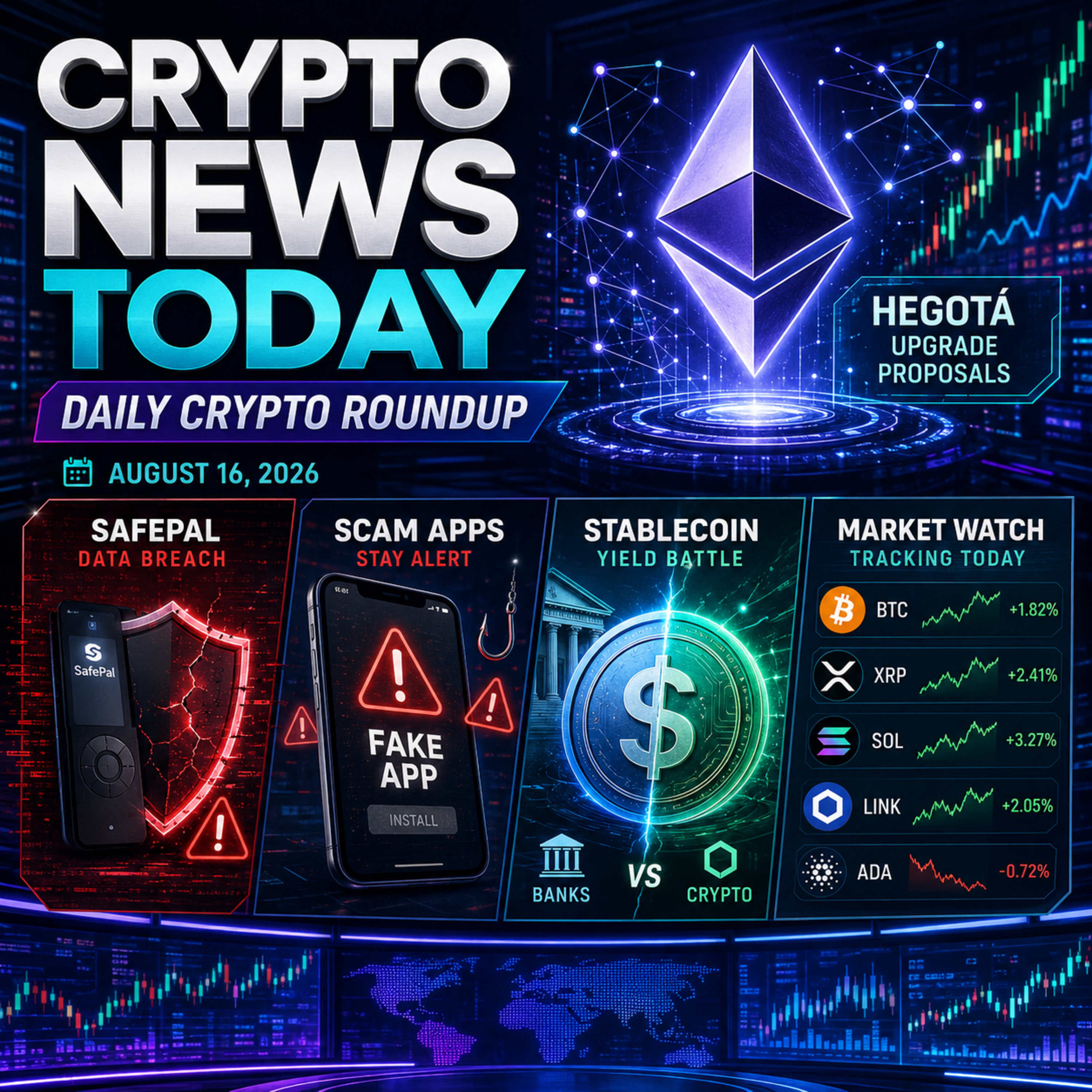 Ethereum’s Privacy Upgrade, SafePal Data Breach & Stablecoin Yield War | Daily Crypto Roundup episode artwork