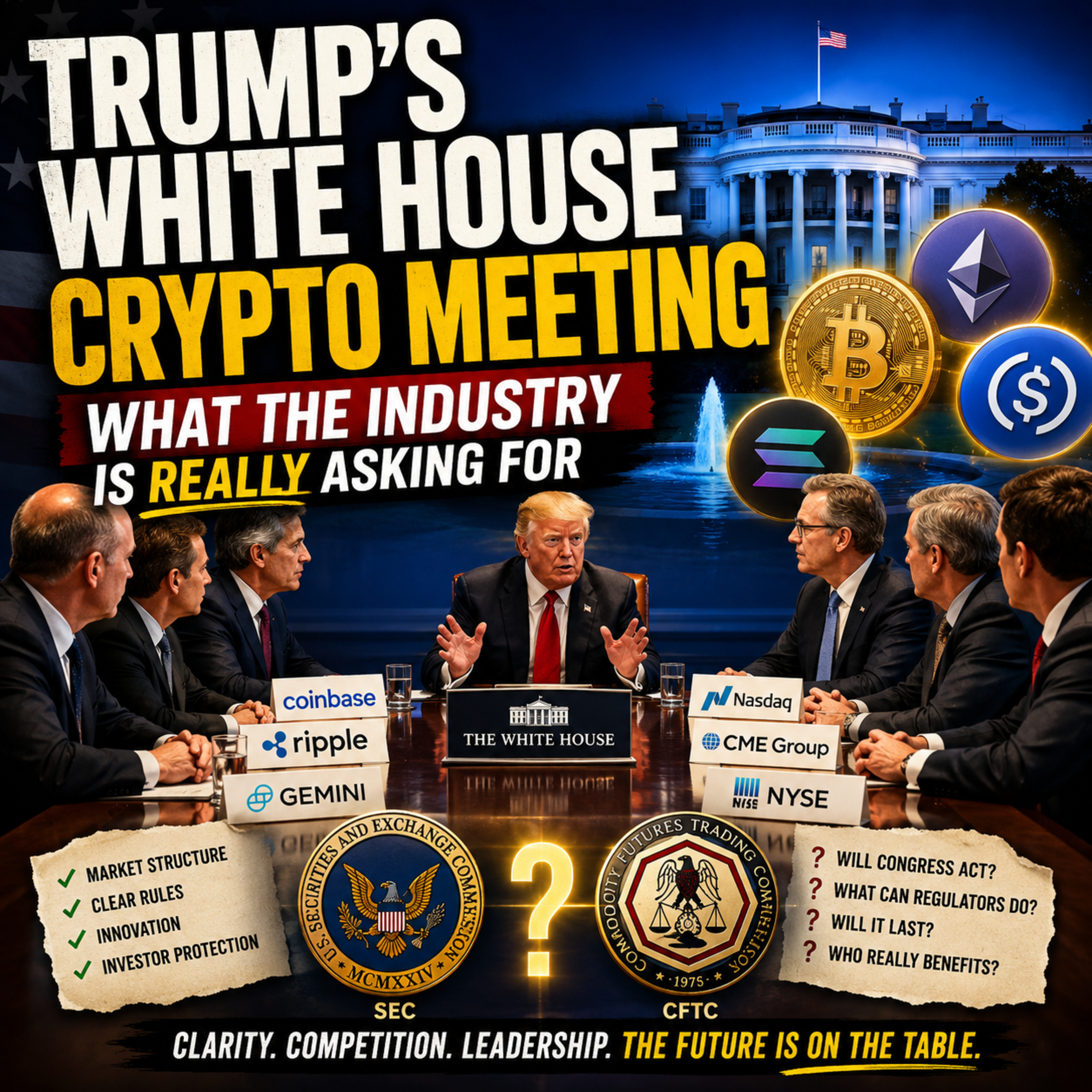 Daily Crypto Deep Dive: Trump’s White House Crypto Meeting — What the Industry Is Really Asking For episode artwork