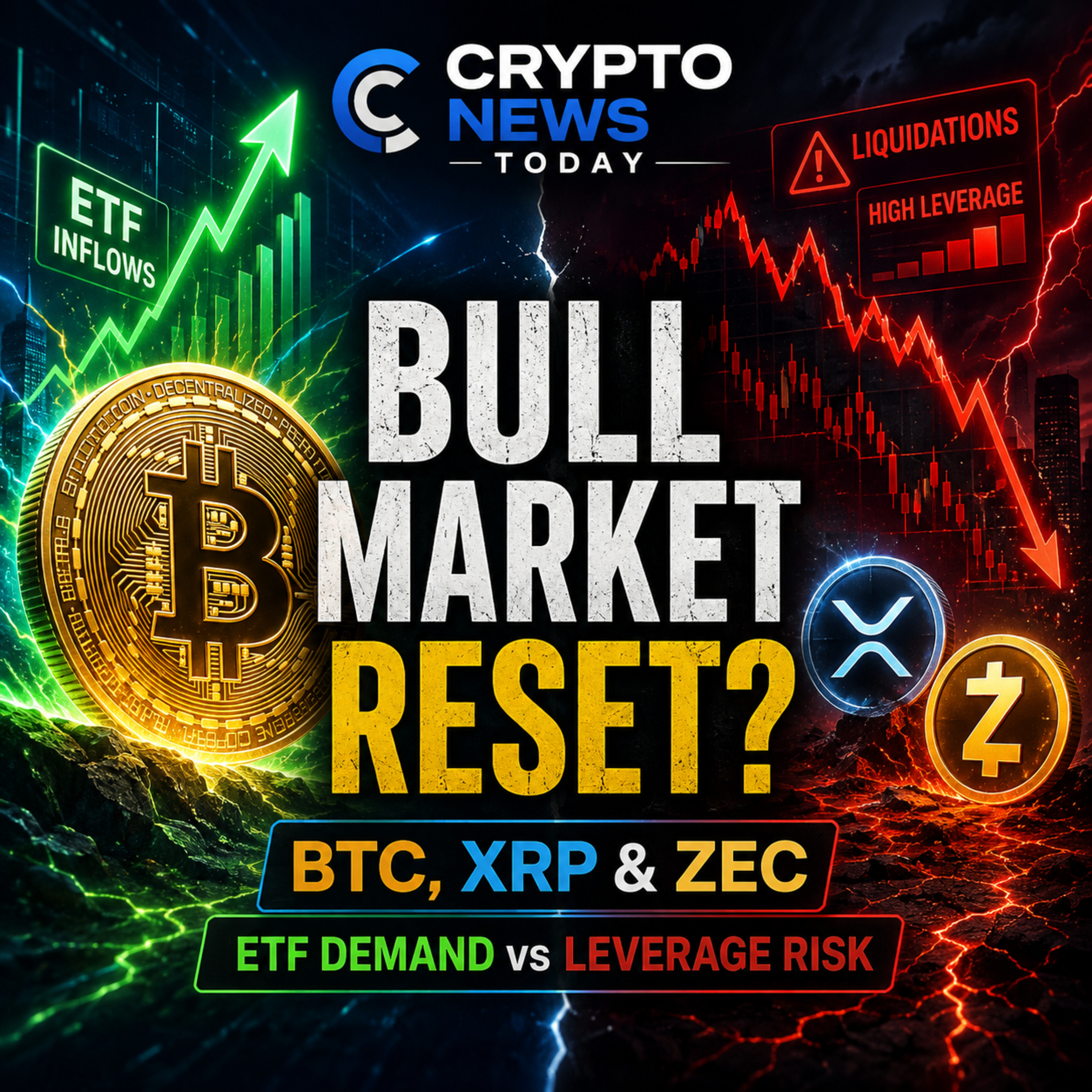 Bitcoin Bull Market Reset? ETF Demand Surges as XRP and Zcash Flash Warning Signs episode artwork