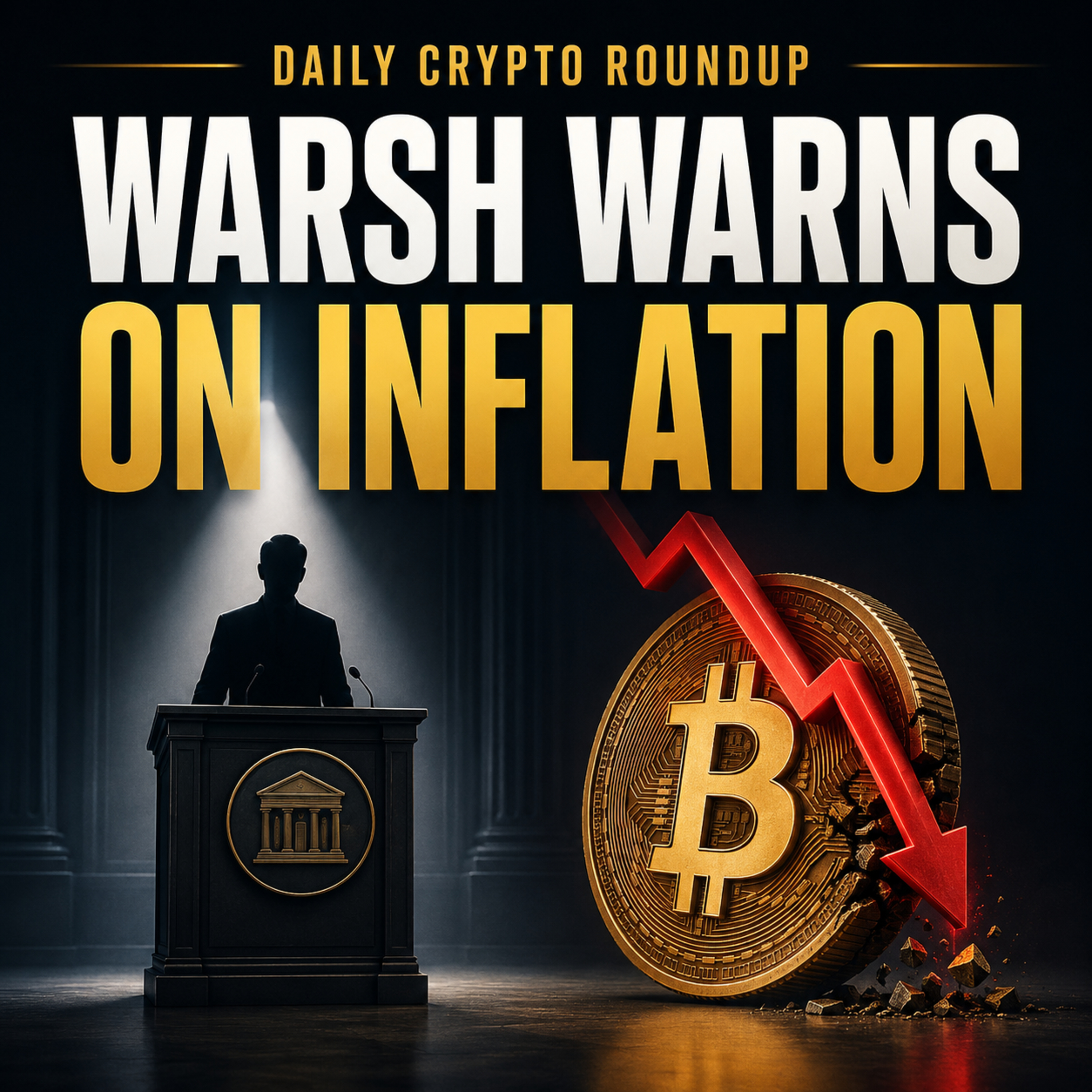 Warsh’s Inflation Warning Hits Bitcoin | Solana Burn Vote Trails | Kraken Dust Attack Locks Users Out | Daily Crypto Roundup. episode artwork