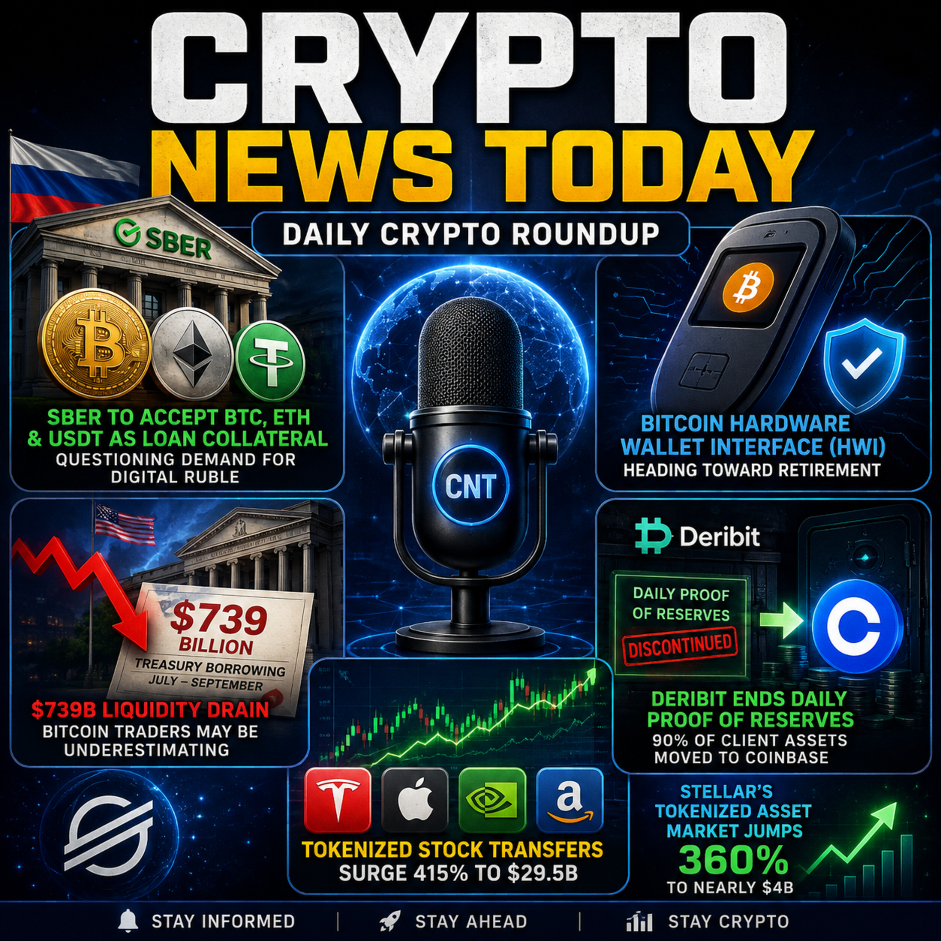 Russia’s Biggest Bank Embraces Bitcoin as a $739B Liquidity Drain Looms episode artwork