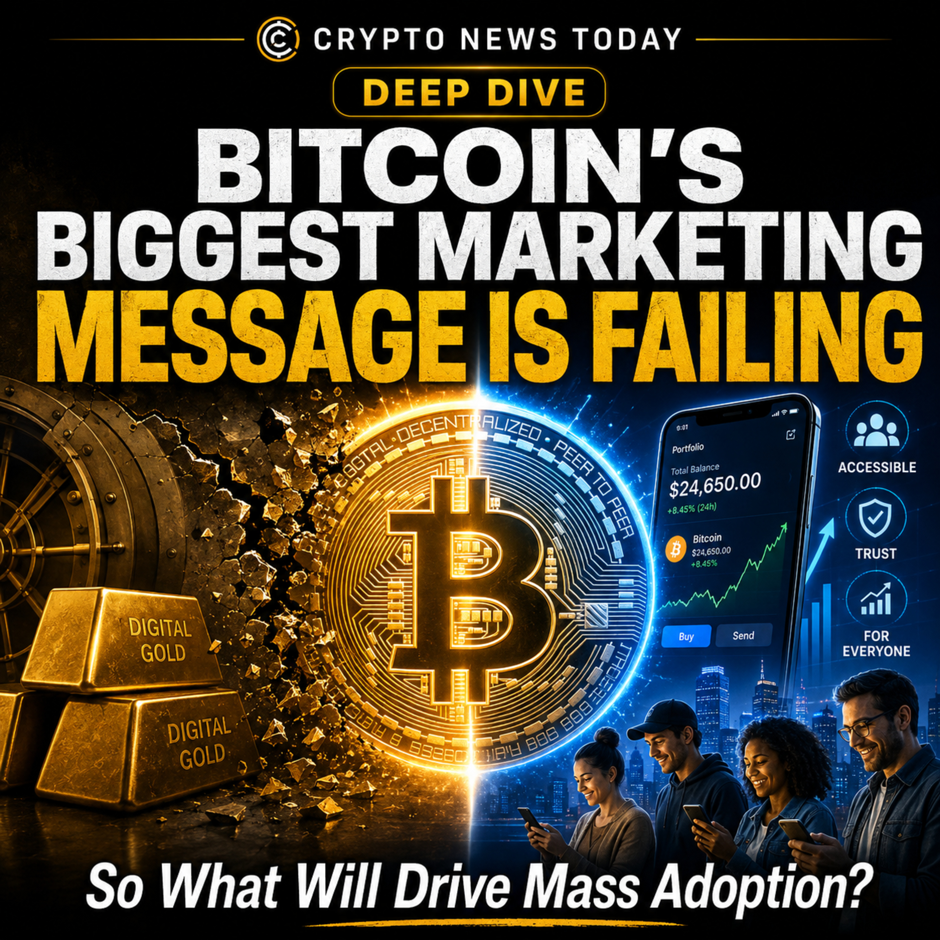 Bitcoin’s “Digital Gold” Message Is Failing — What Will Drive Mass Adoption? episode artwork