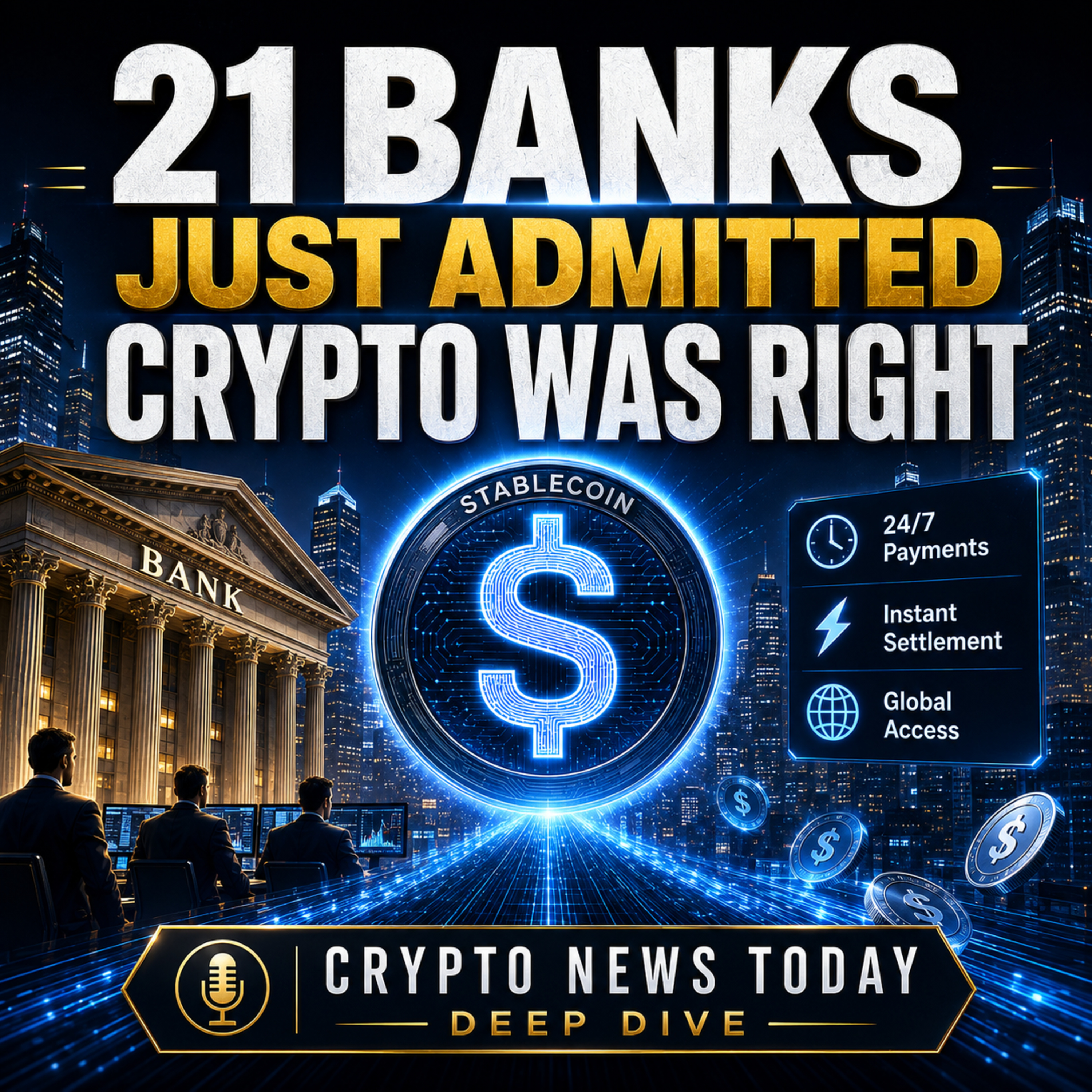 21 Banks Just Admitted Crypto Was Right | The Stablecoin Takeover Begins episode artwork