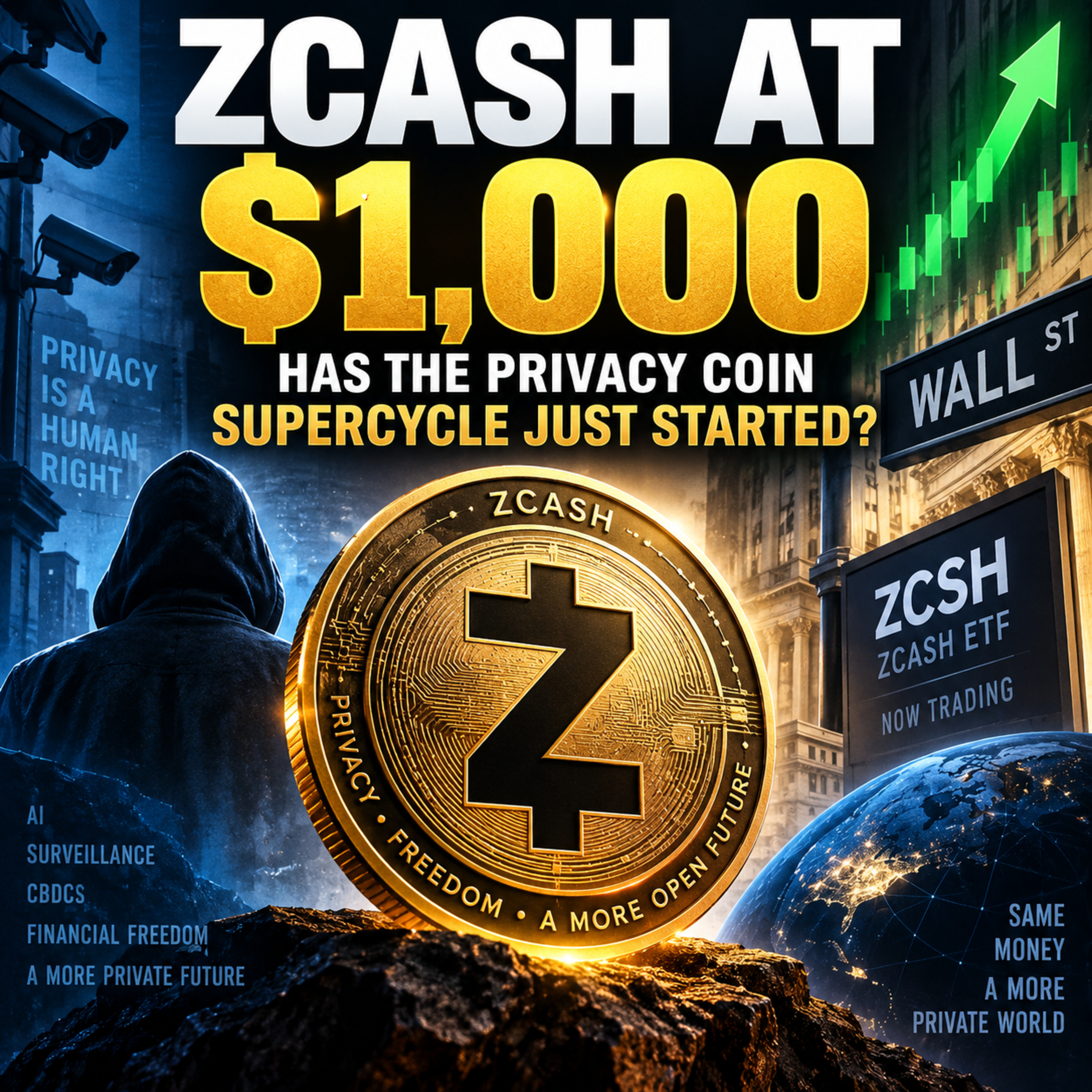 Daily Crypto Deep Dive: Zcash at $1,000 — Has the Privacy Coin Supercycle Just Started? episode artwork