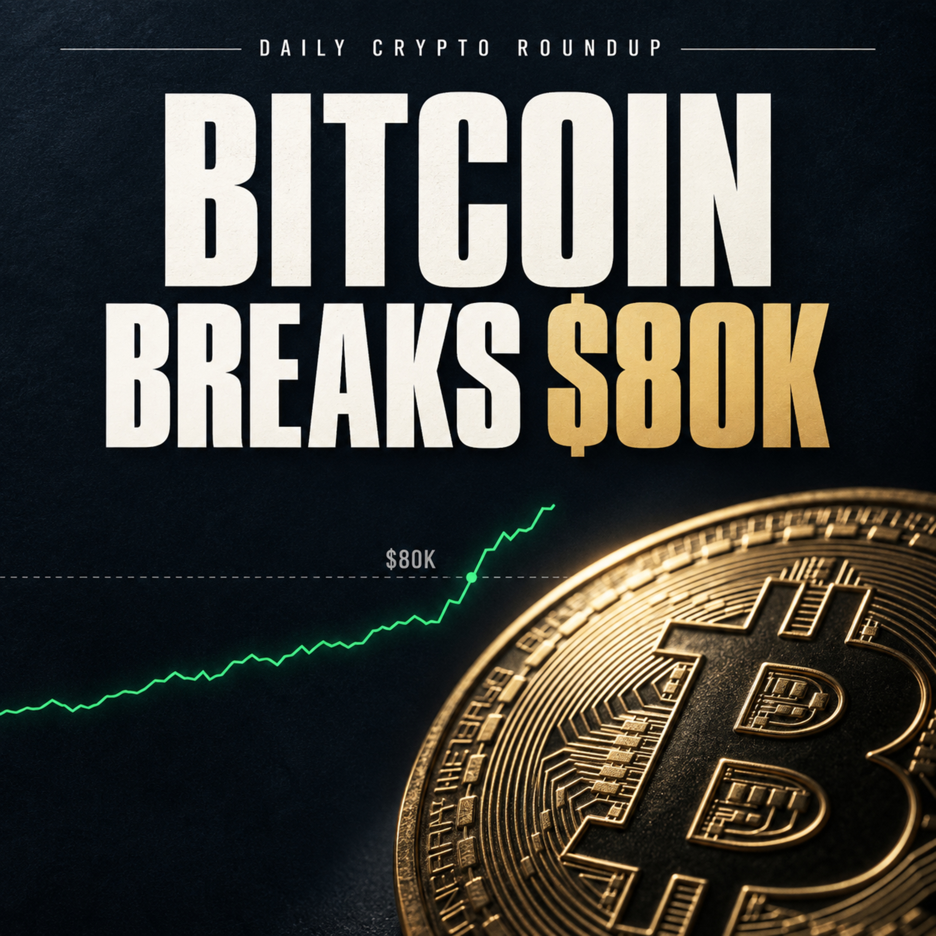 Why Bitcoin Is Surging Above $80K | North Korea Steals 7,000 Wallet Records | Binance MiCA Bid Faced ECB Pressure | Daily Crypto Roundup. episode artwork