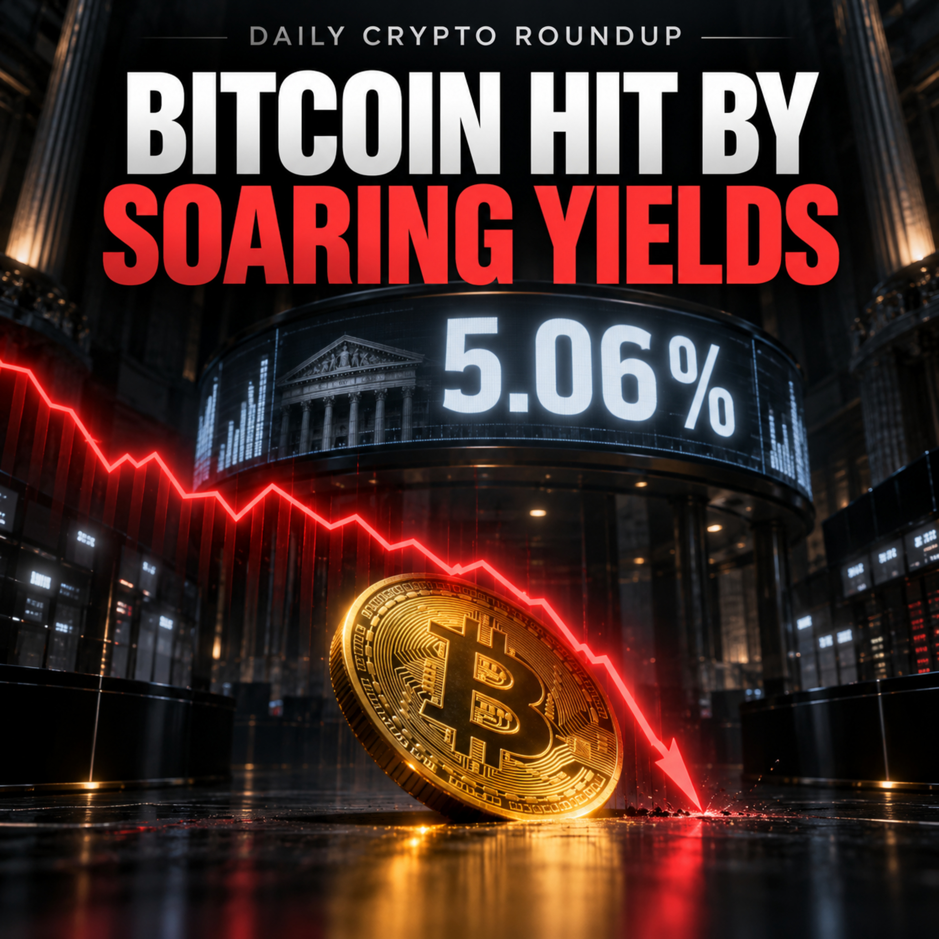Bitcoin Falls as Treasury Yield Hits 5.06% | BitMEX Shuts Down After 11 Years | Solana Tests 150ms Finality | Daily Crypto Roundup. episode artwork