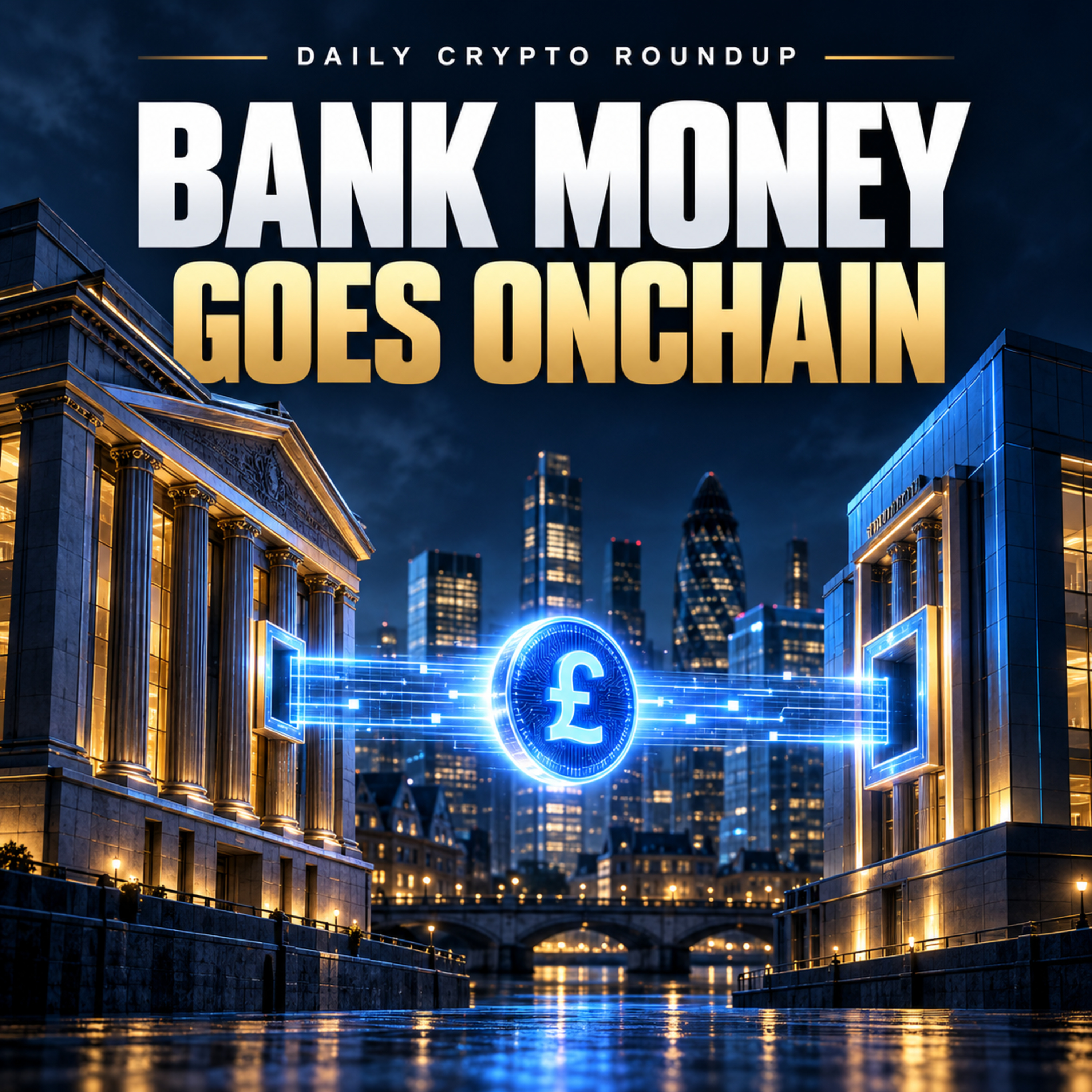 UK Banks Complete First Tokenized Deposit Transfers | Bitcoin Defends $83K as ETF Inflows Continue | ARK Tokenizes OpenAI Fund Exposure | Daily Crypto Roundup. episode artwork