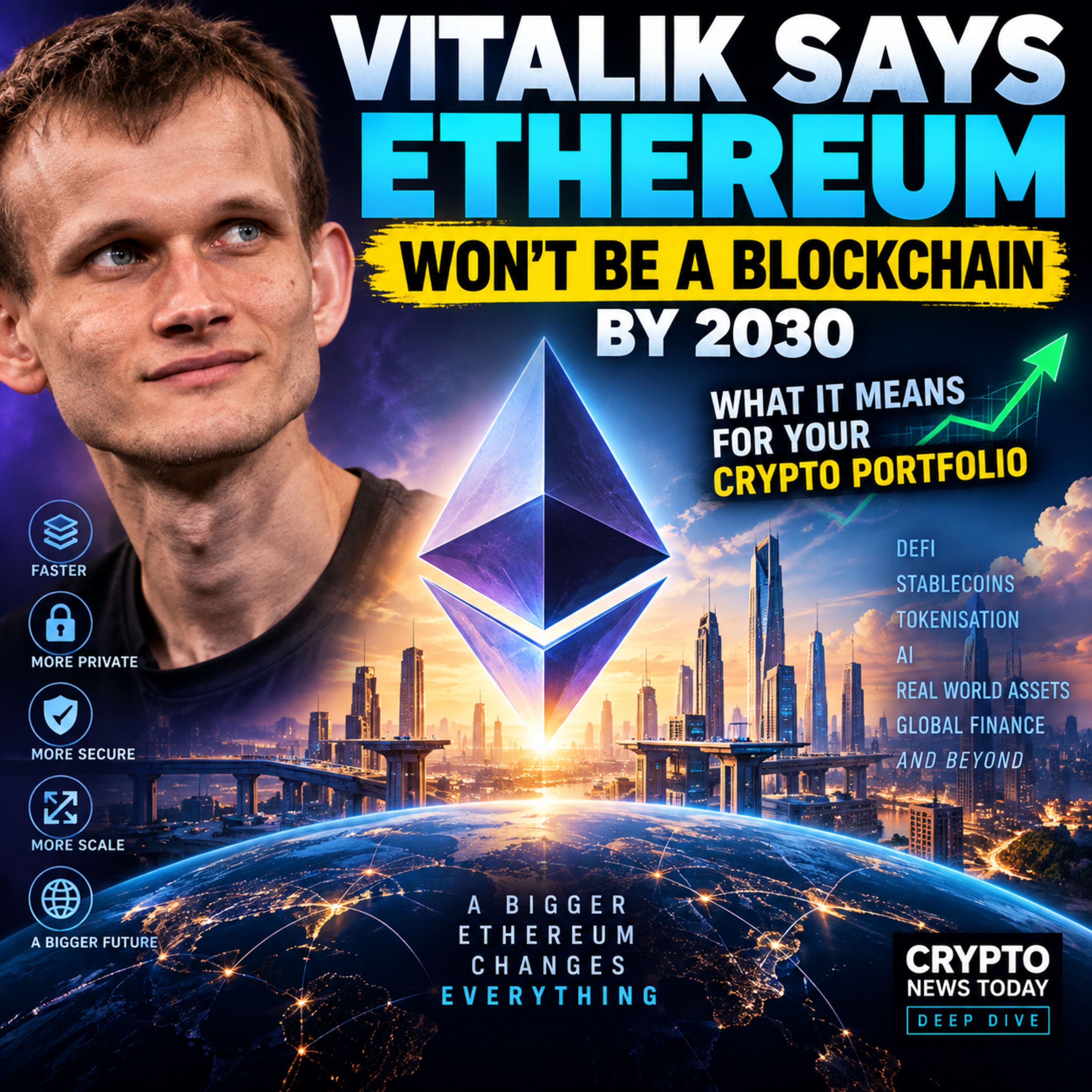 Vitalik Says Ethereum Won’t Be a Blockchain by 2030 — What It Means for Your Crypto Portfolio episode artwork