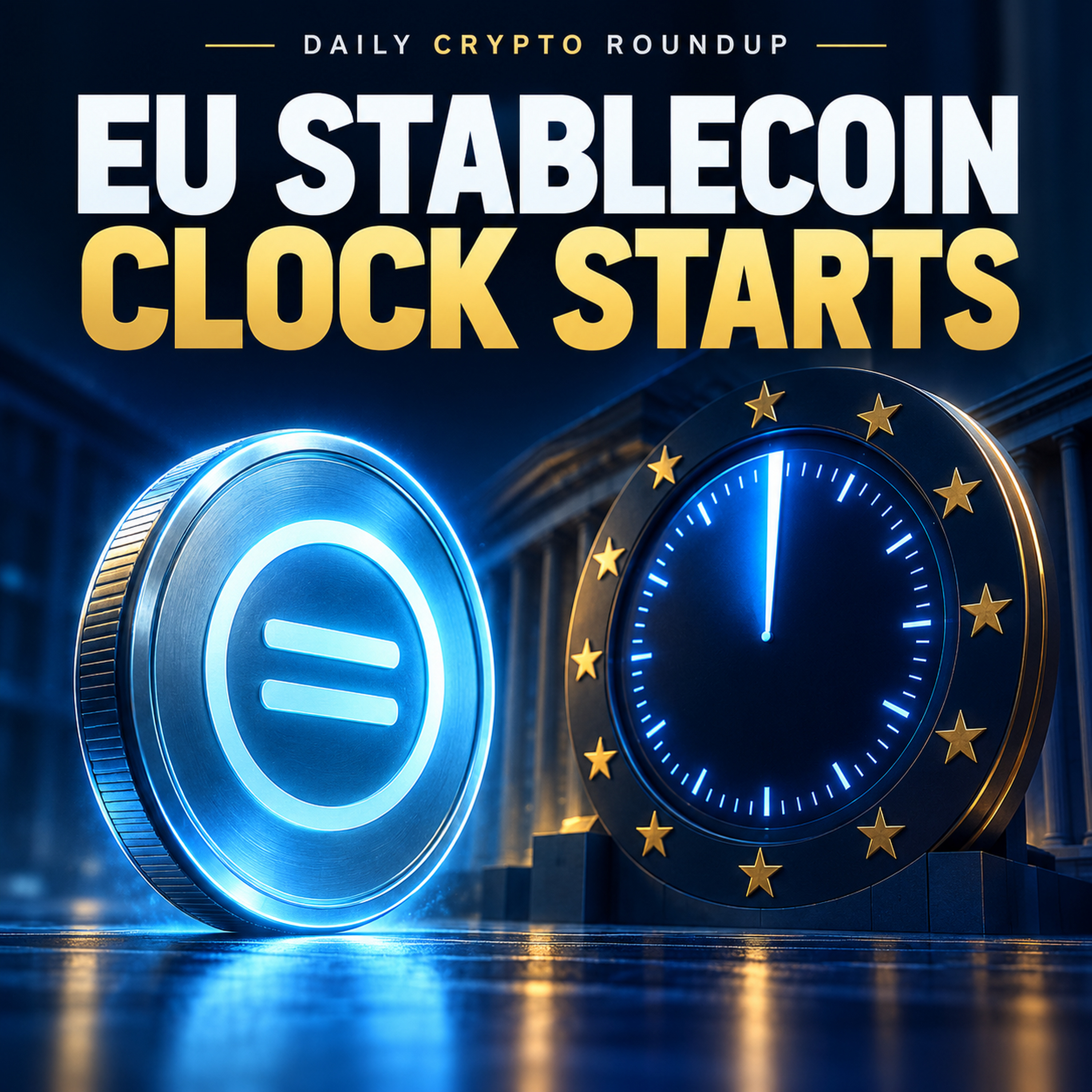 EU Sets 3-Month Stablecoin Deadline | Bitcoin ETFs Lose $487M | AI Wallet Warning Splits Experts | Daily Crypto Roundup. episode artwork