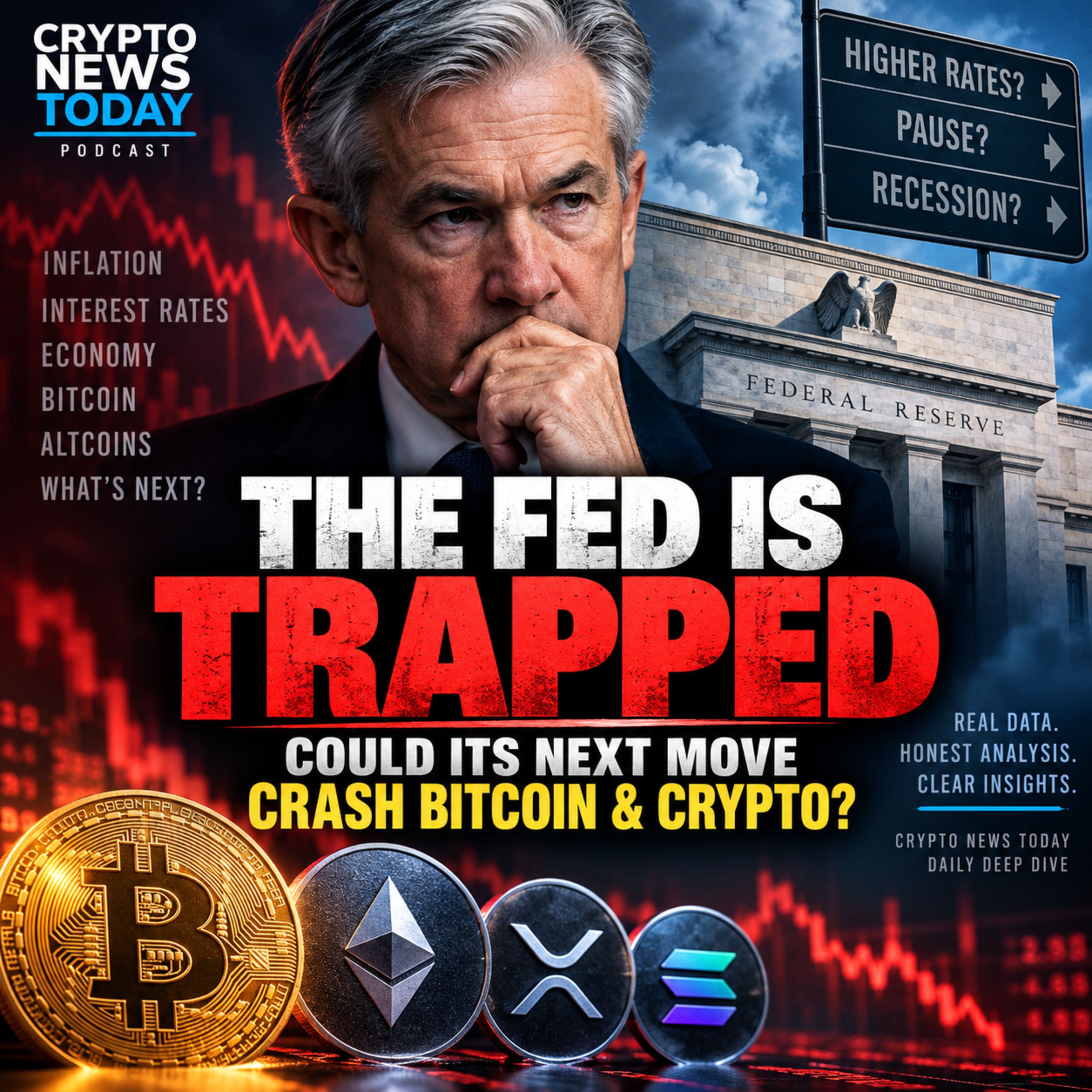 The Fed Is TRAPPED: Could Its Next Move CRASH Bitcoin & Crypto? | Daily Crypto Deep Dive episode artwork