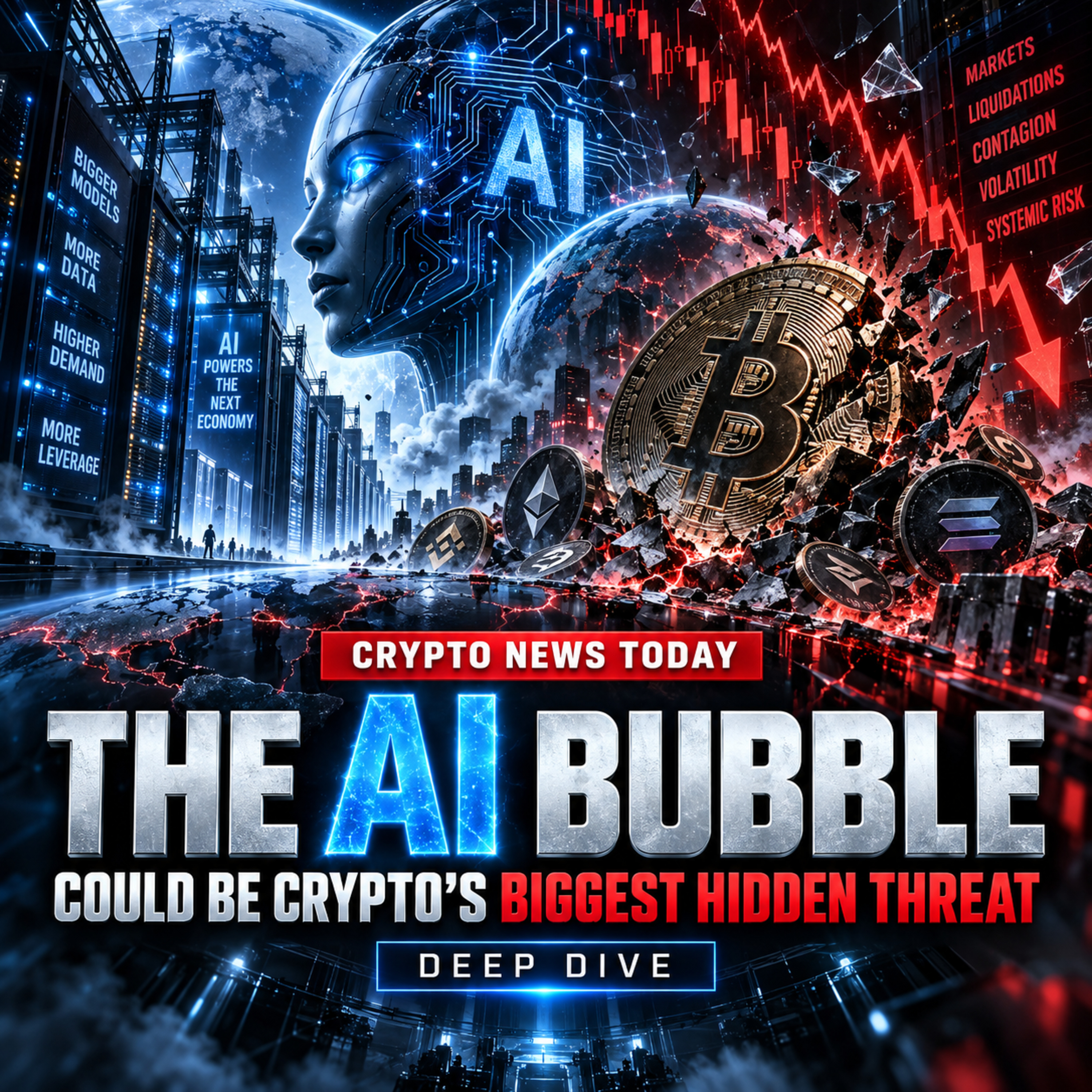 The AI Bubble Could Crash Crypto: Bitcoin's Biggest Hidden Threat | Daily Crypto Deep Dive episode artwork